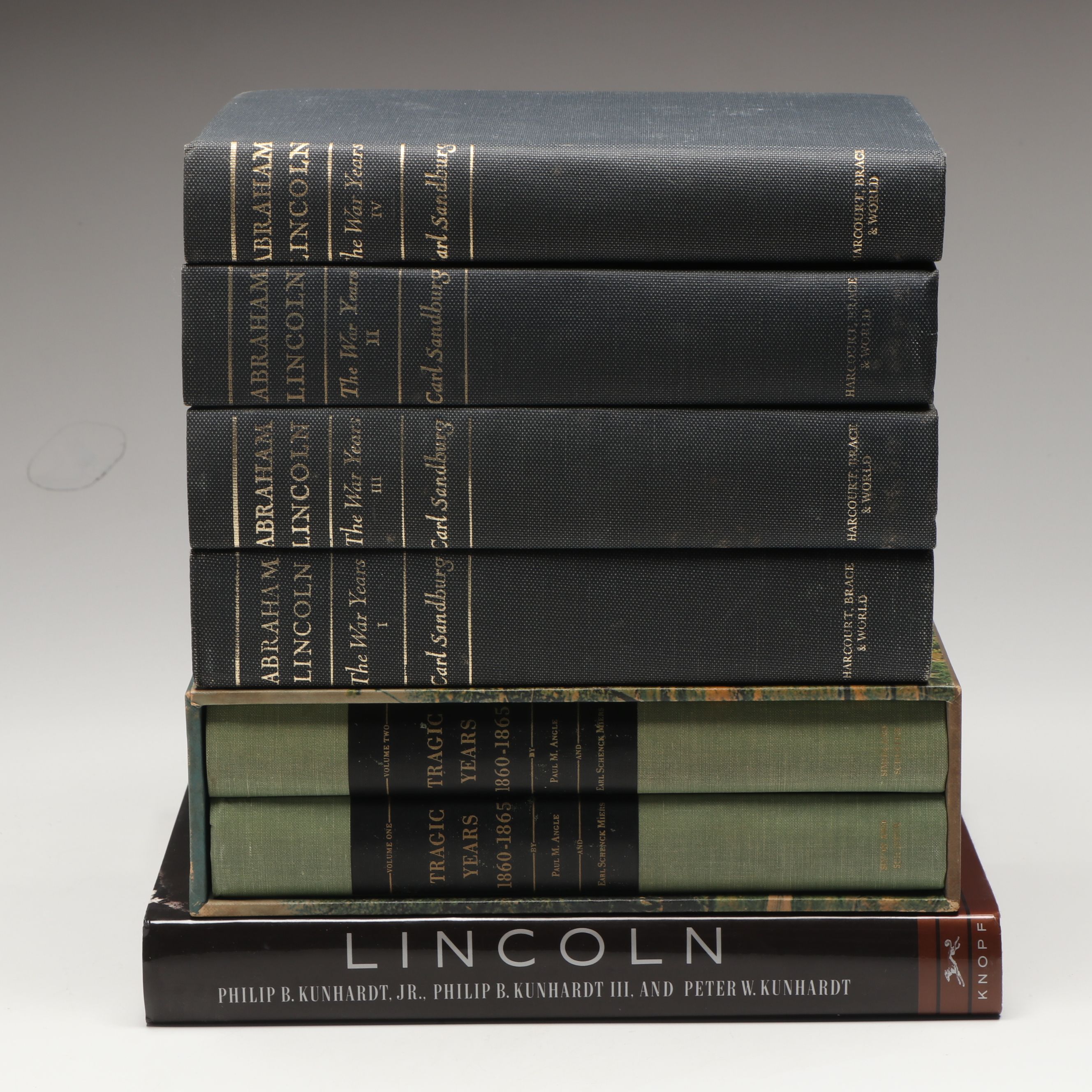 "Abraham Lincoln: The War Years" Four-Volume Set with More Nonfiction Books