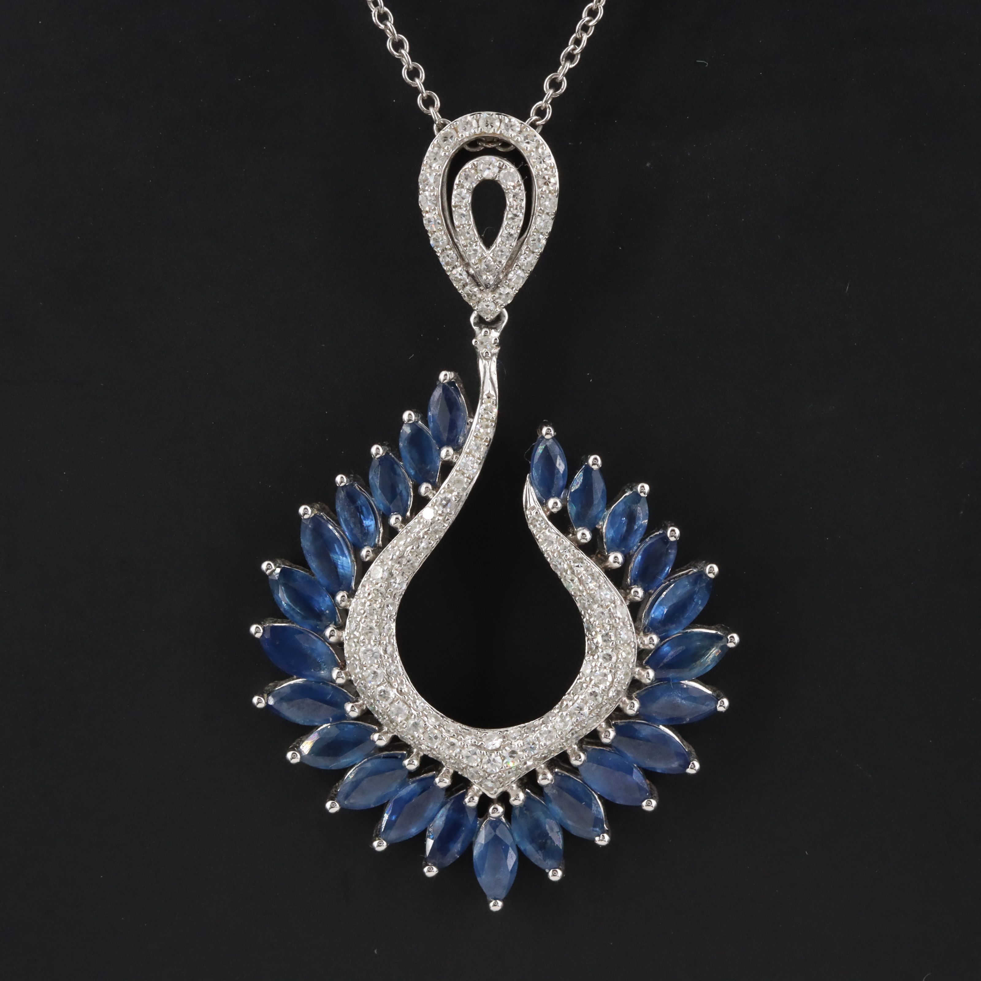 EFFY 14K Sapphire and Diamond Pendant Necklace