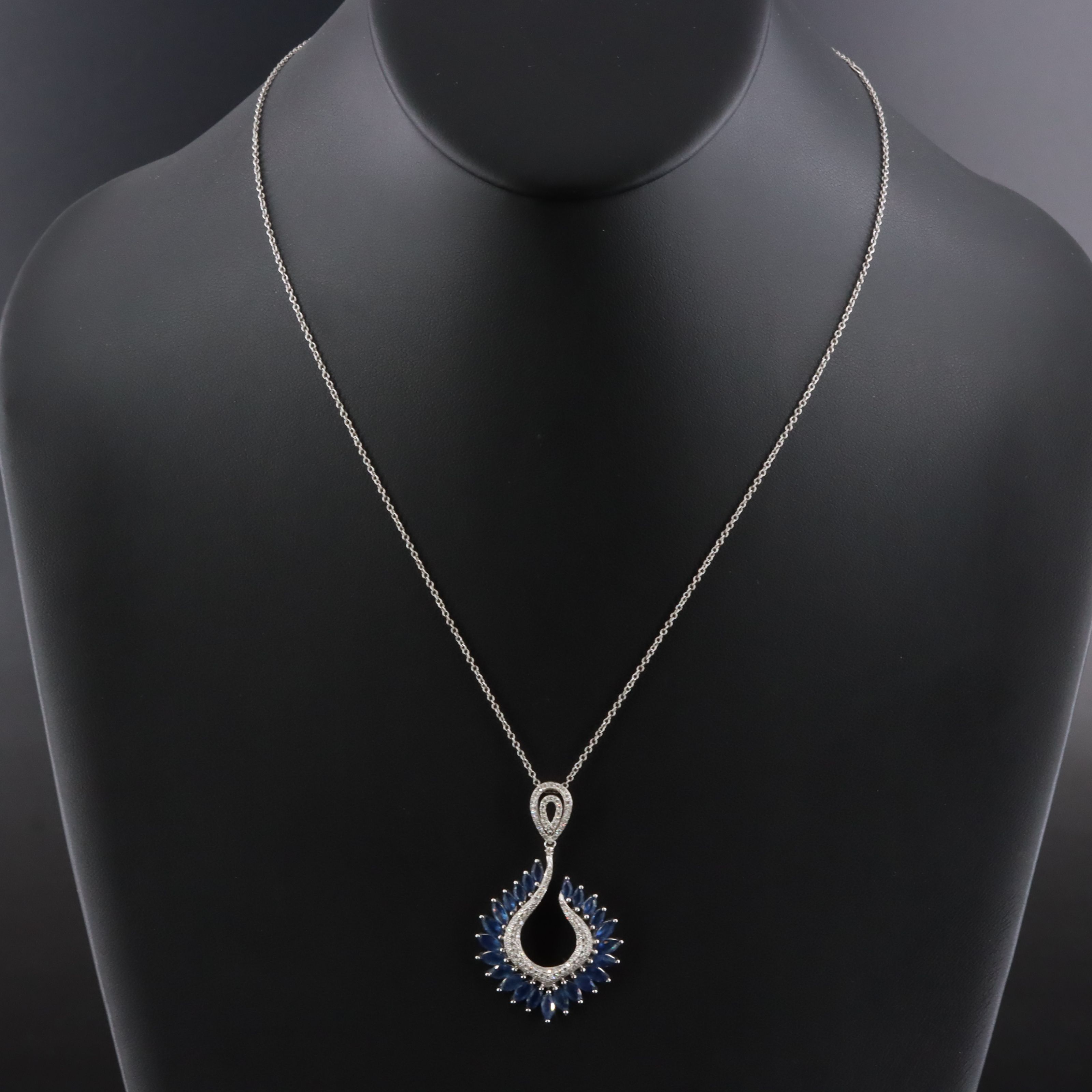 EFFY 14K Sapphire and Diamond Pendant Necklace