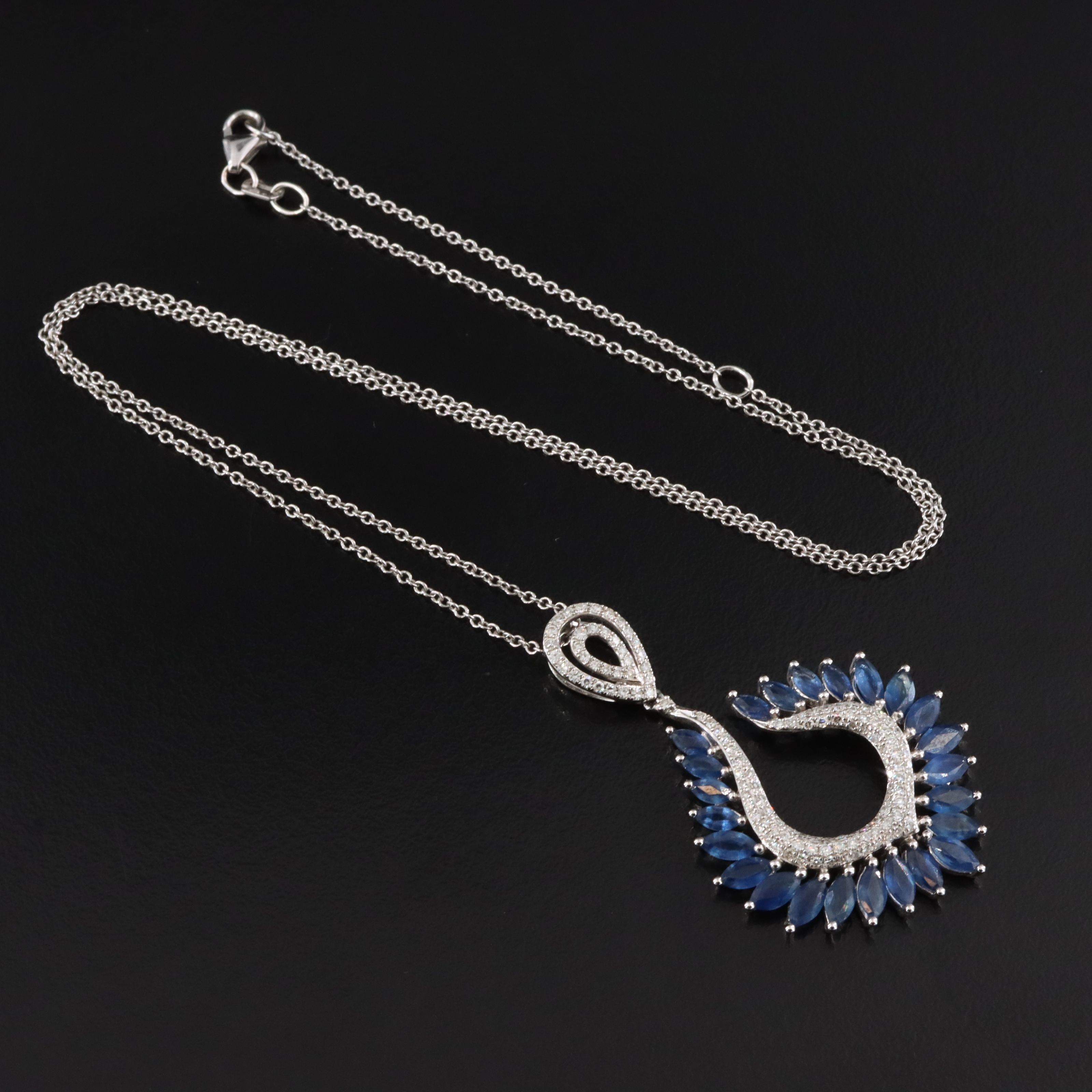 EFFY 14K Sapphire and Diamond Pendant Necklace