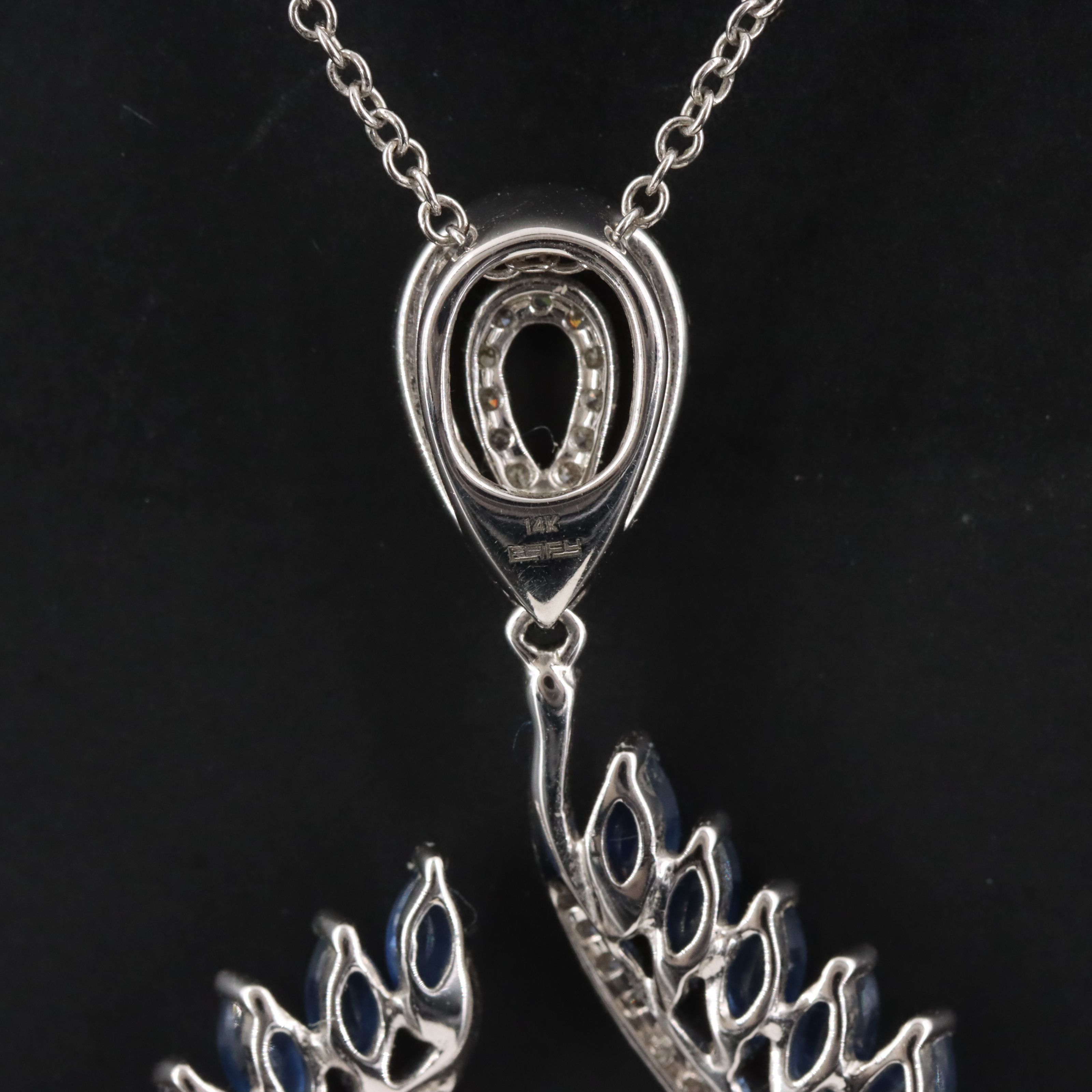 EFFY 14K Sapphire and Diamond Pendant Necklace