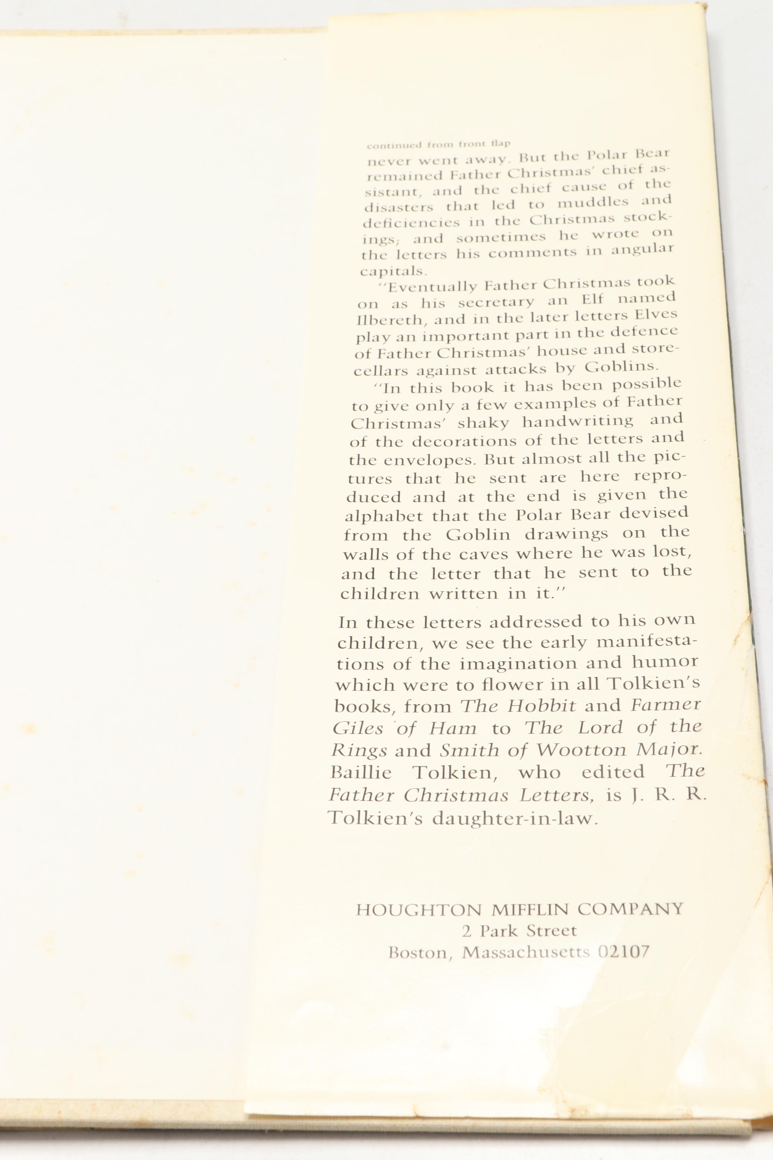 First Edition "The Father Christmas Letters" by J. R. R. Tolkien, 1976