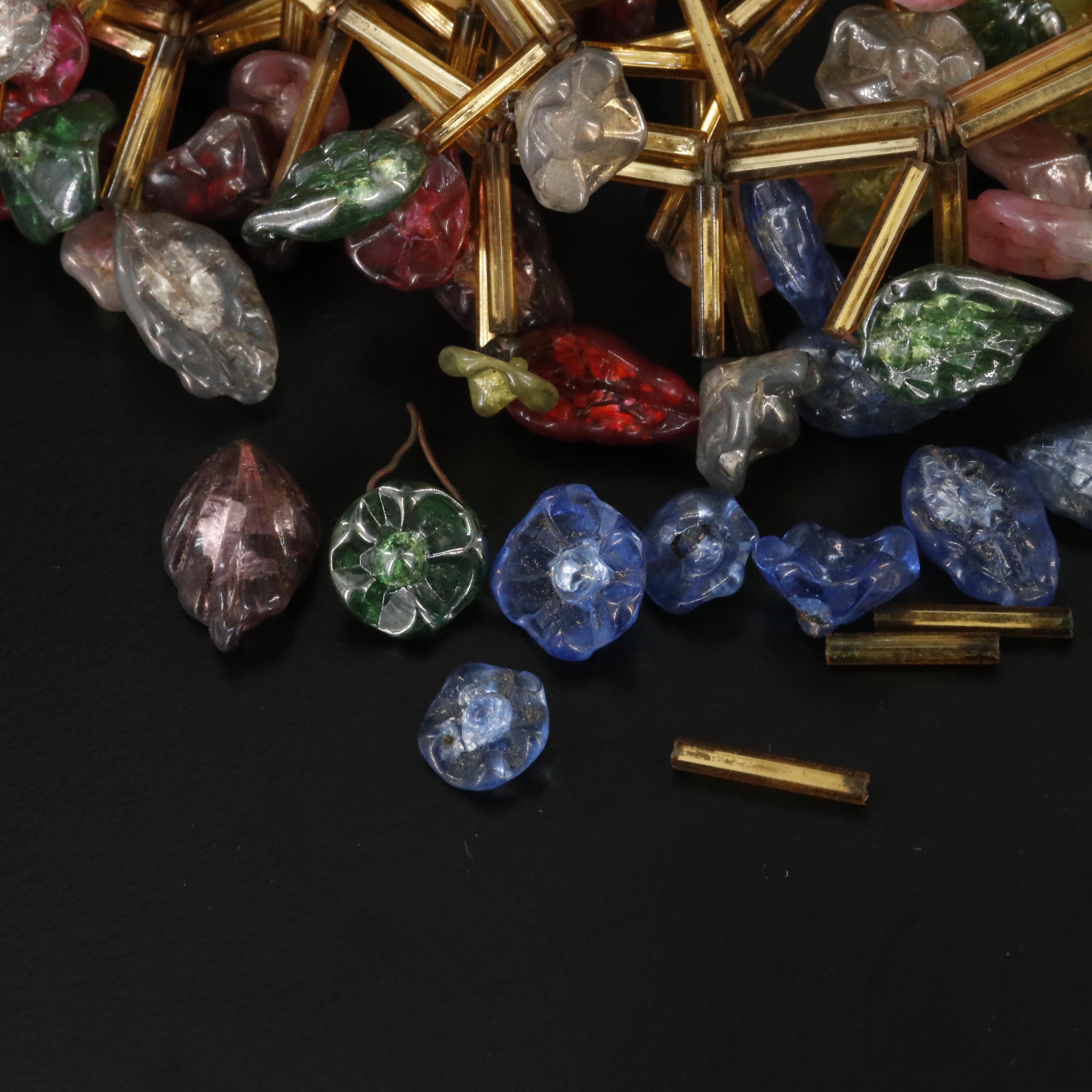 Vintage Necklace and Earring Collection Featuring Lava Glass