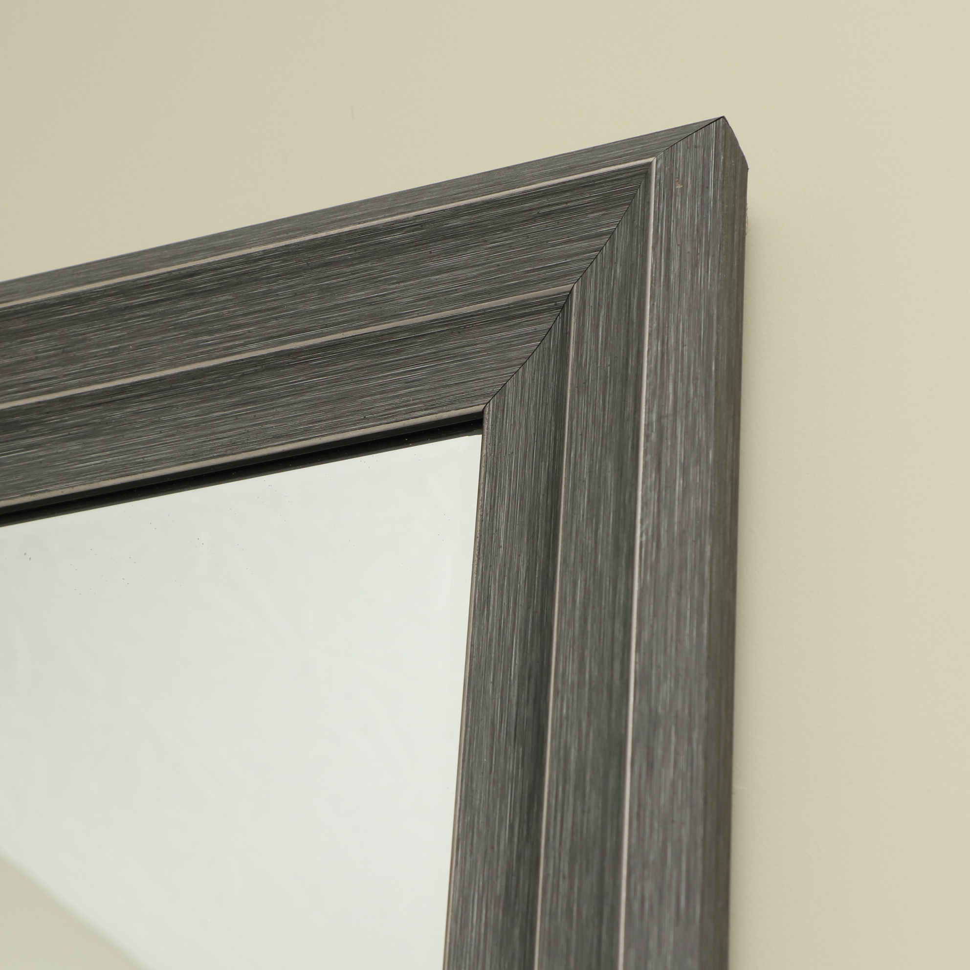 78" Full-Length Wall Mirror with Brushed Grey Frame