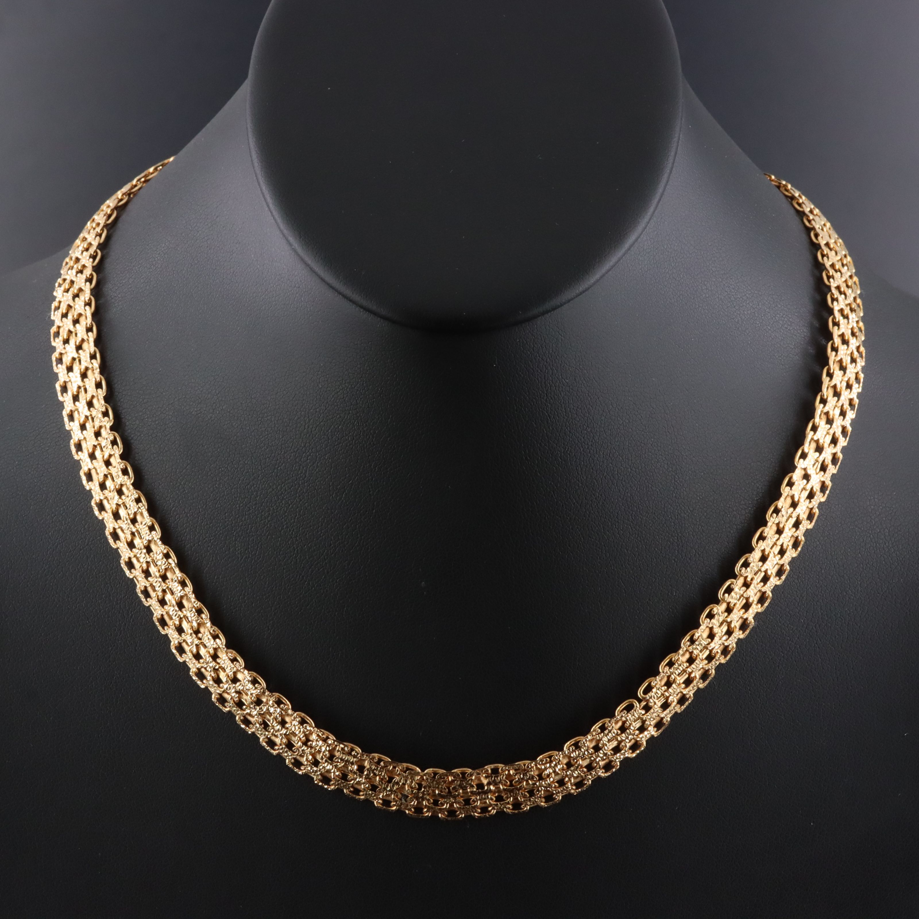 Italian Veronese Sterling Bismark Chain Necklace