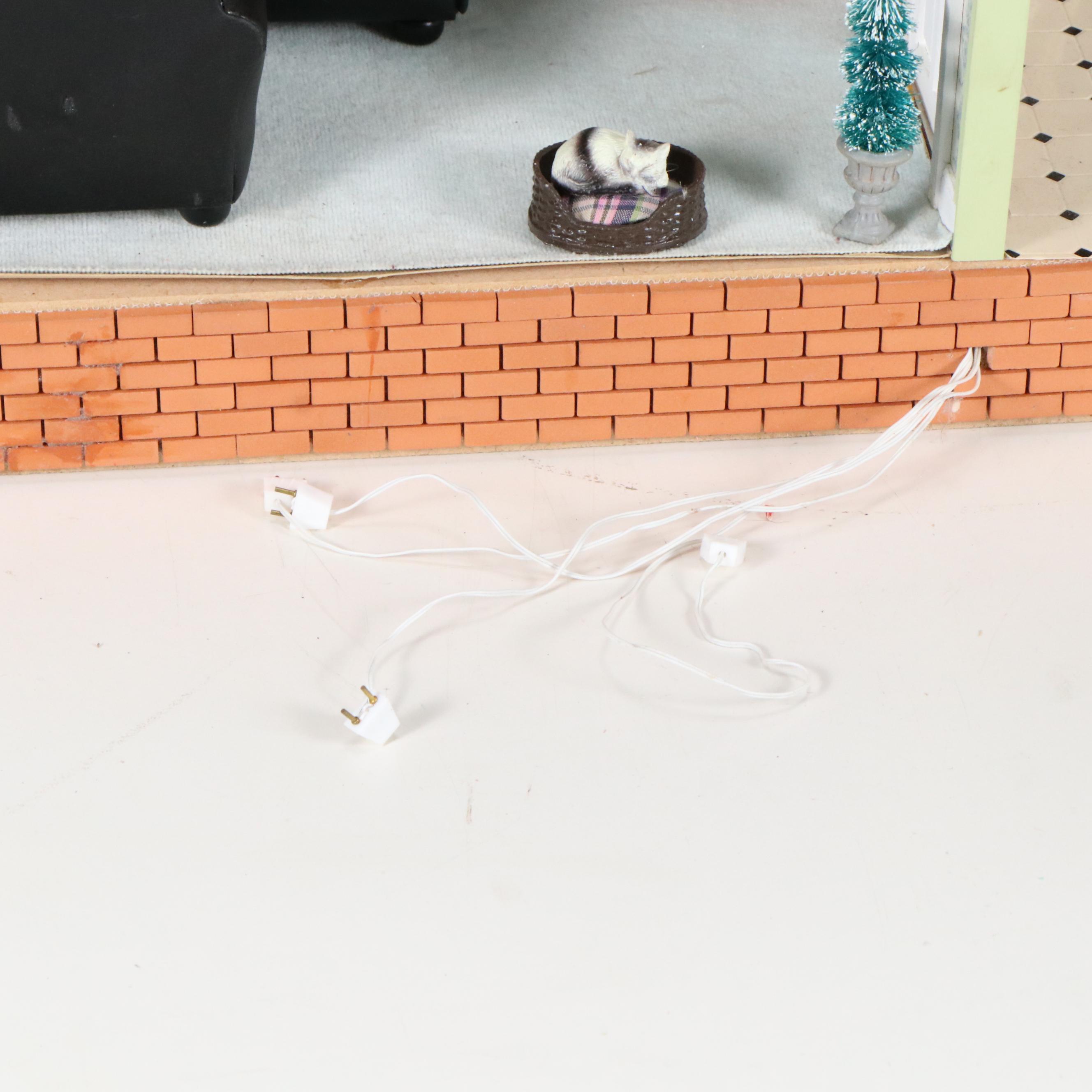 Victorian Style Wooden Dollhouse with Accessories