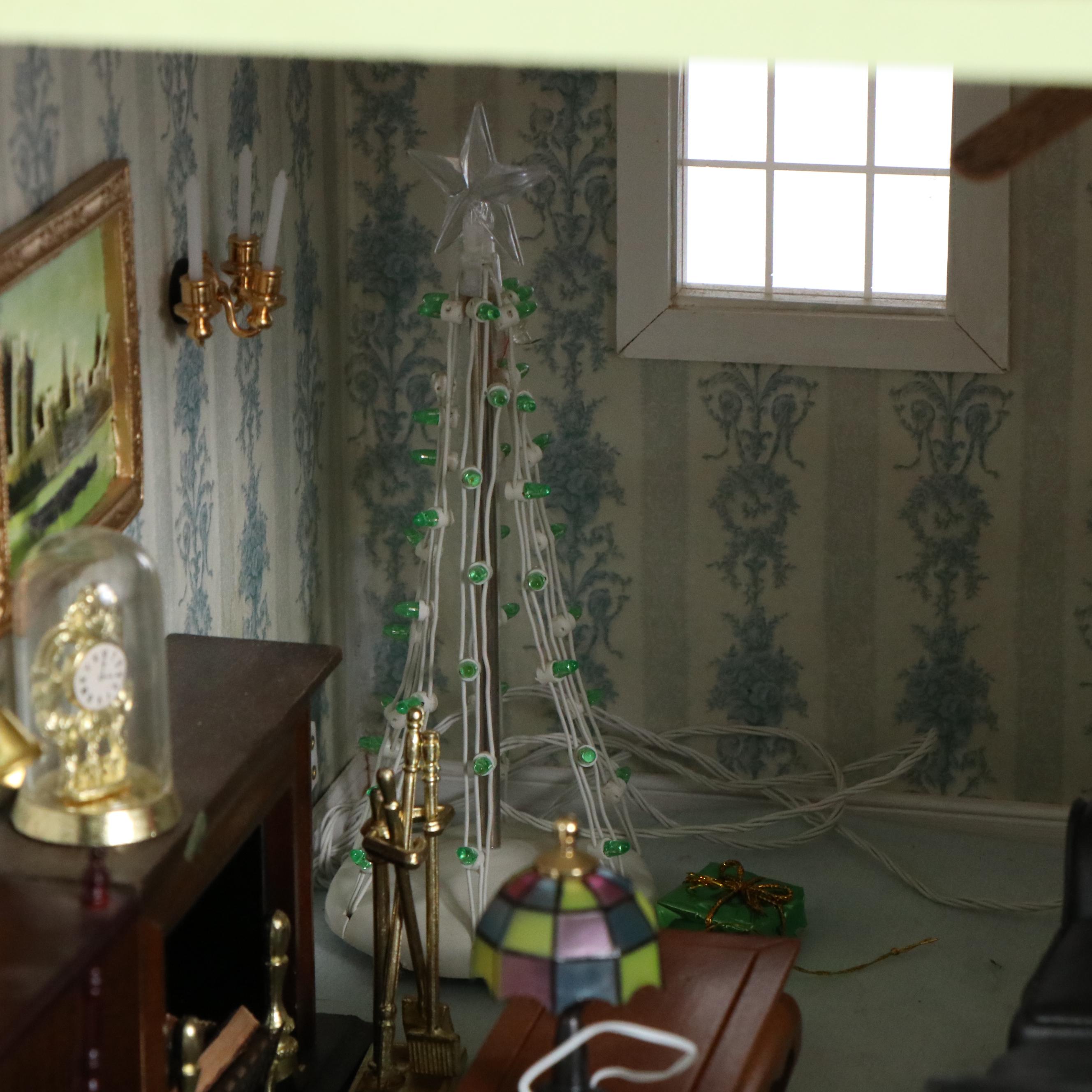 Victorian Style Wooden Dollhouse with Accessories