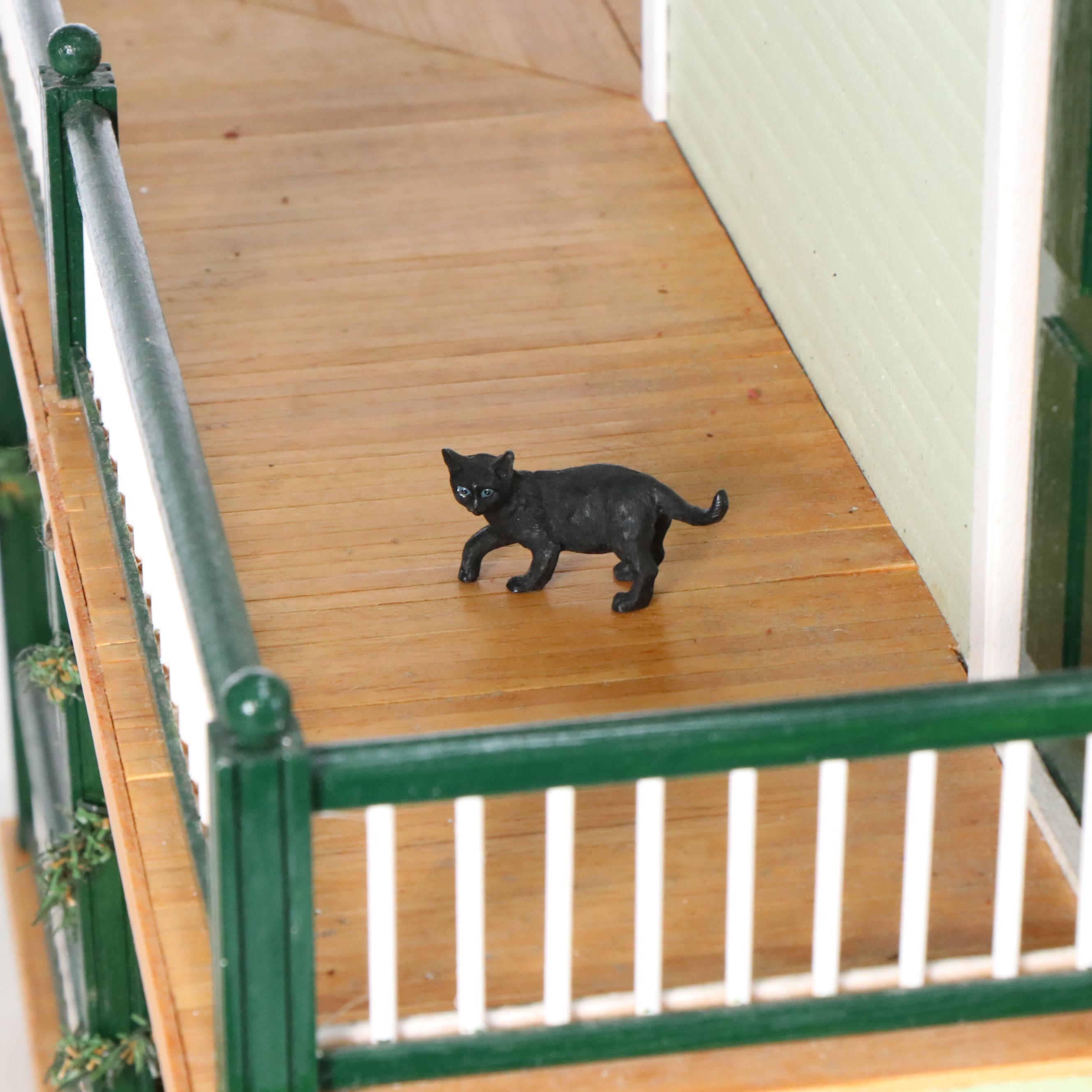 Victorian Style Wooden Dollhouse with Accessories