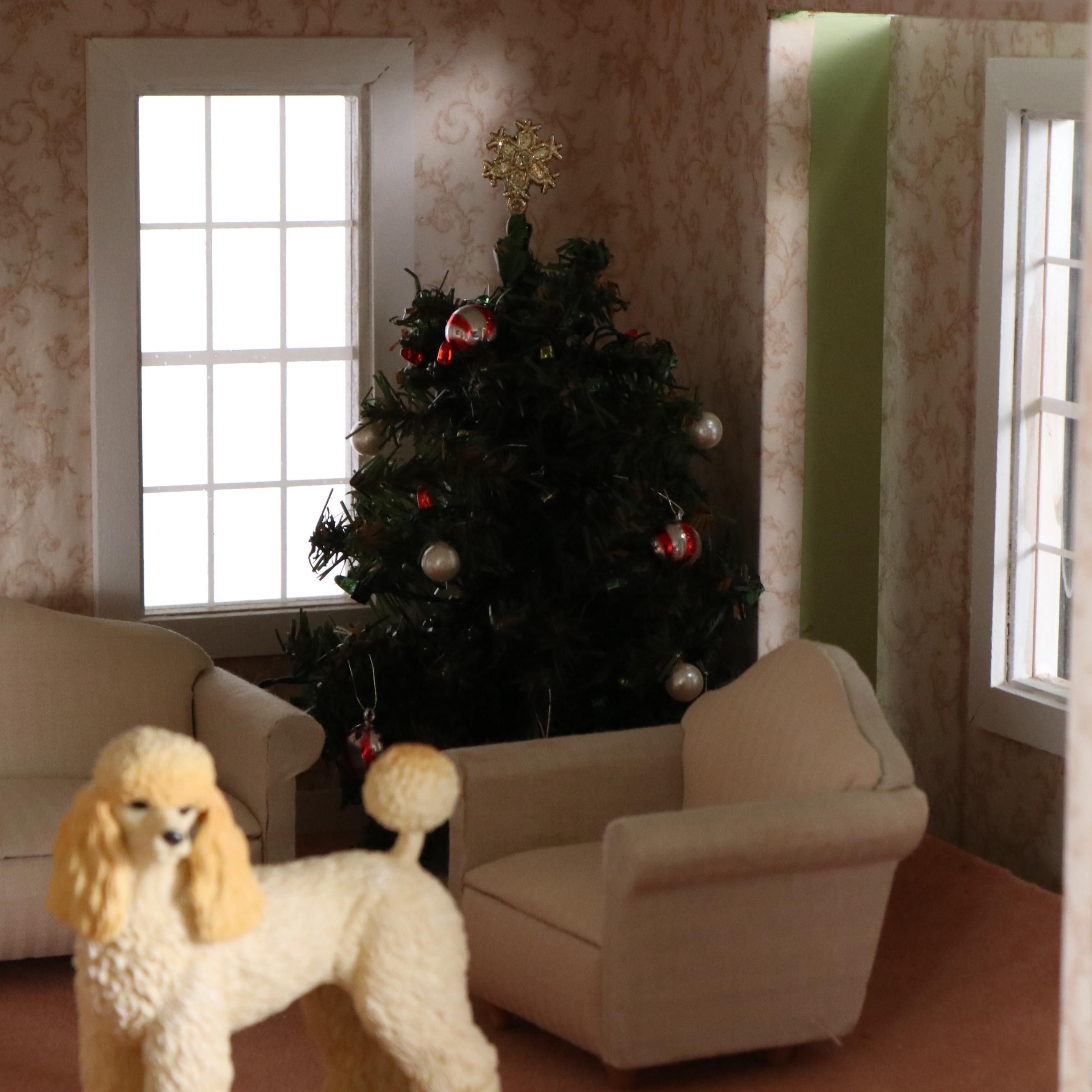 Victorian Style Wooden Dollhouse with Accessories