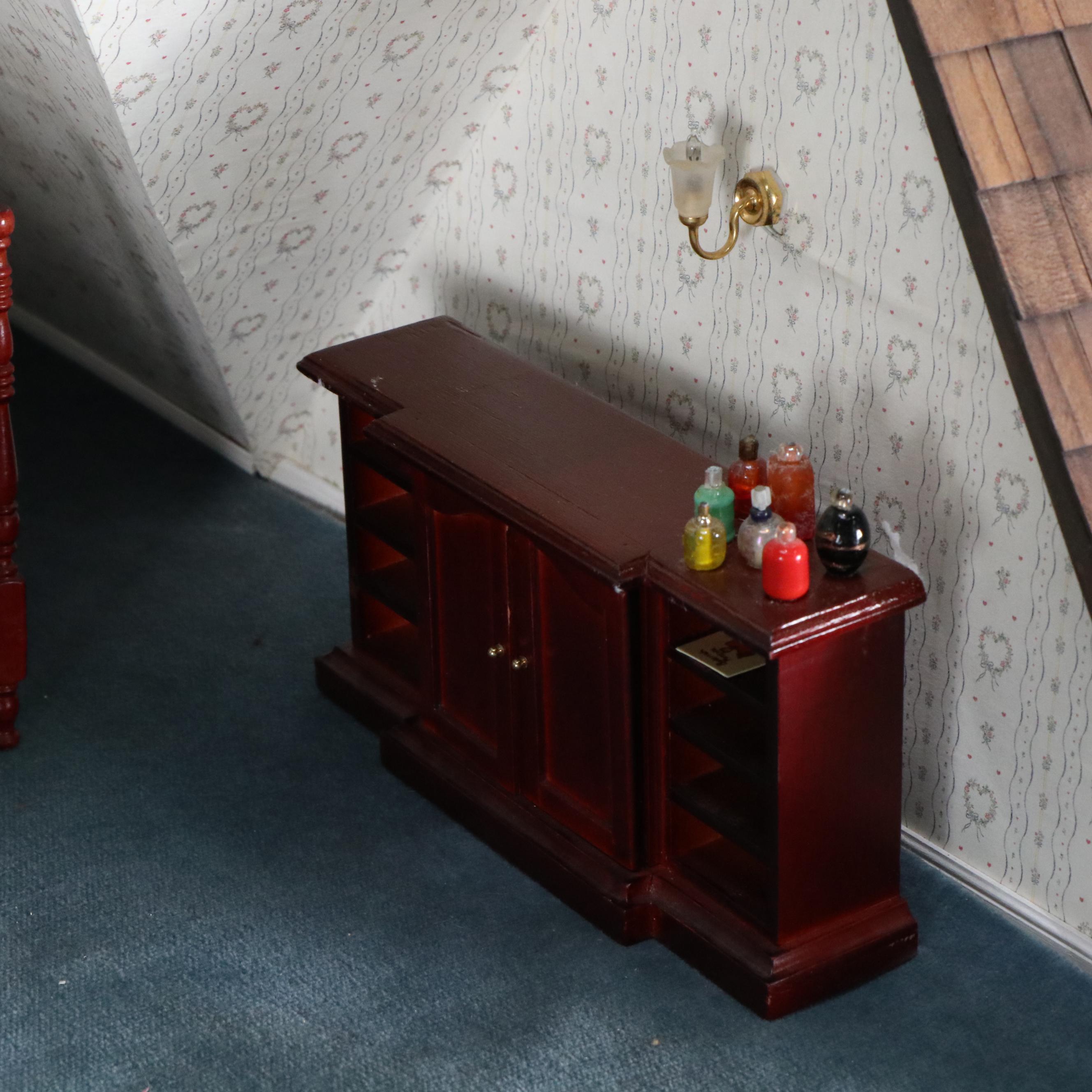 Victorian Style Wooden Dollhouse with Accessories