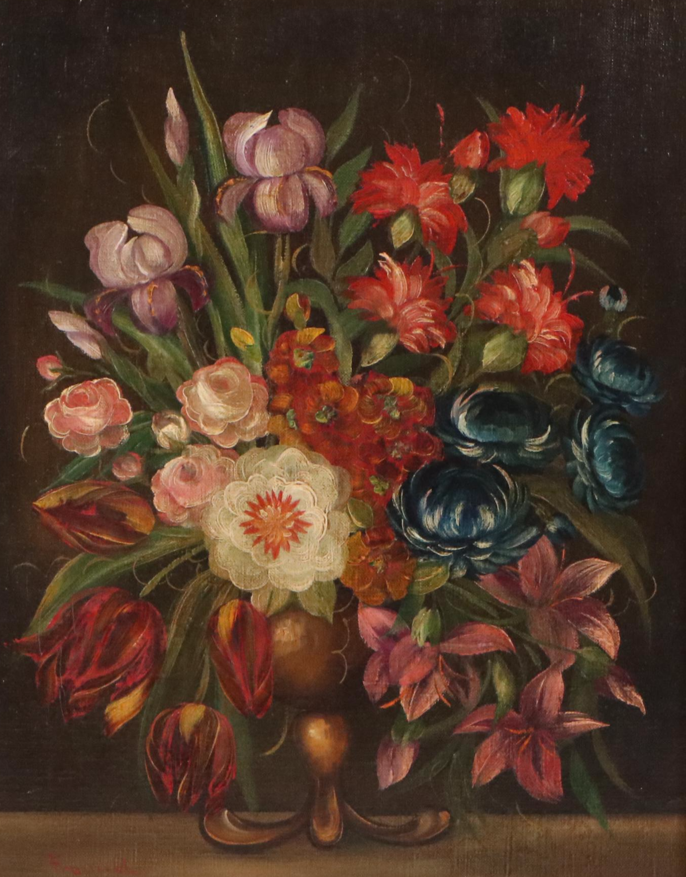 Freund Floral Still Life Oil Painting