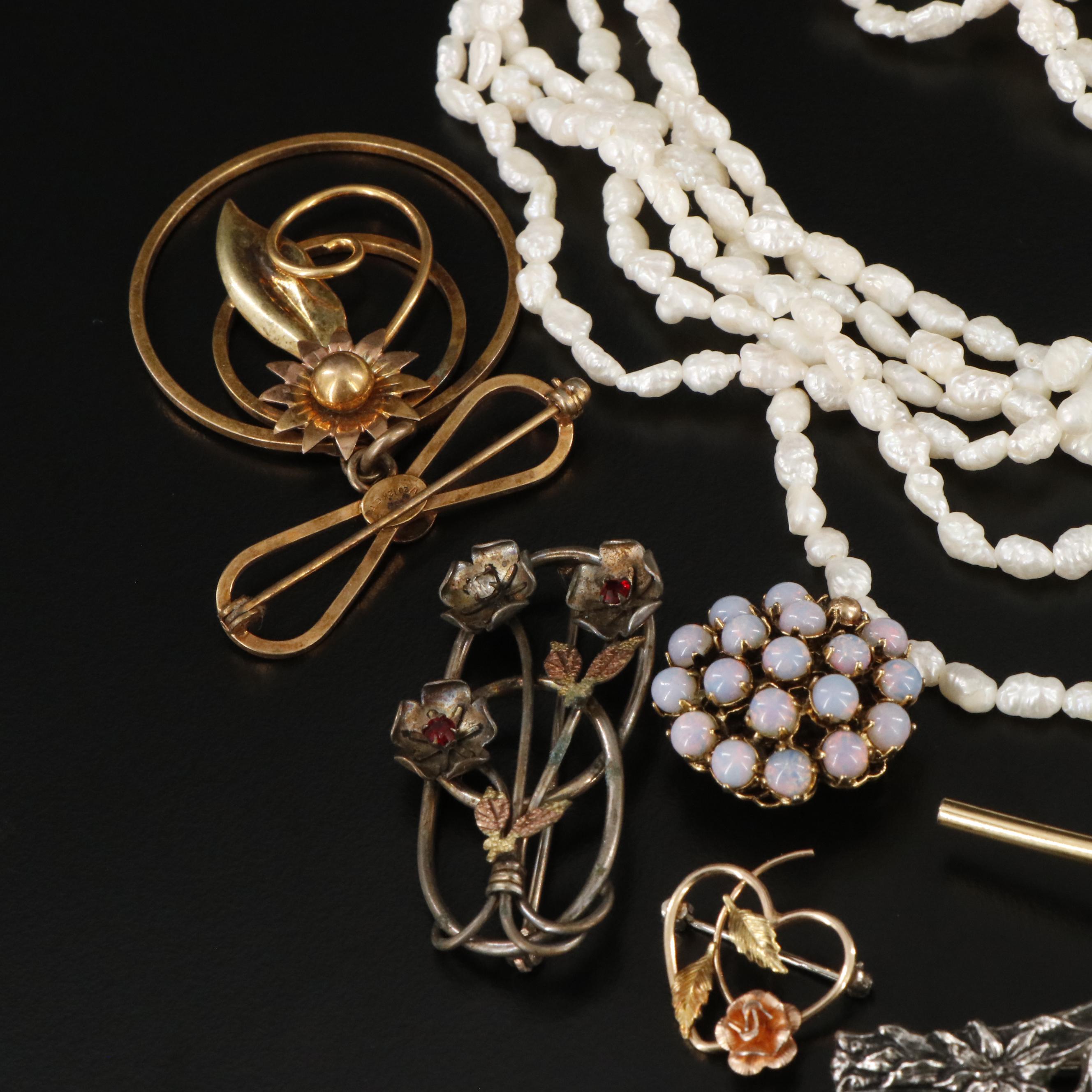 Pearls, Shell and Krementz Featured in Vintage Jewelry Selection