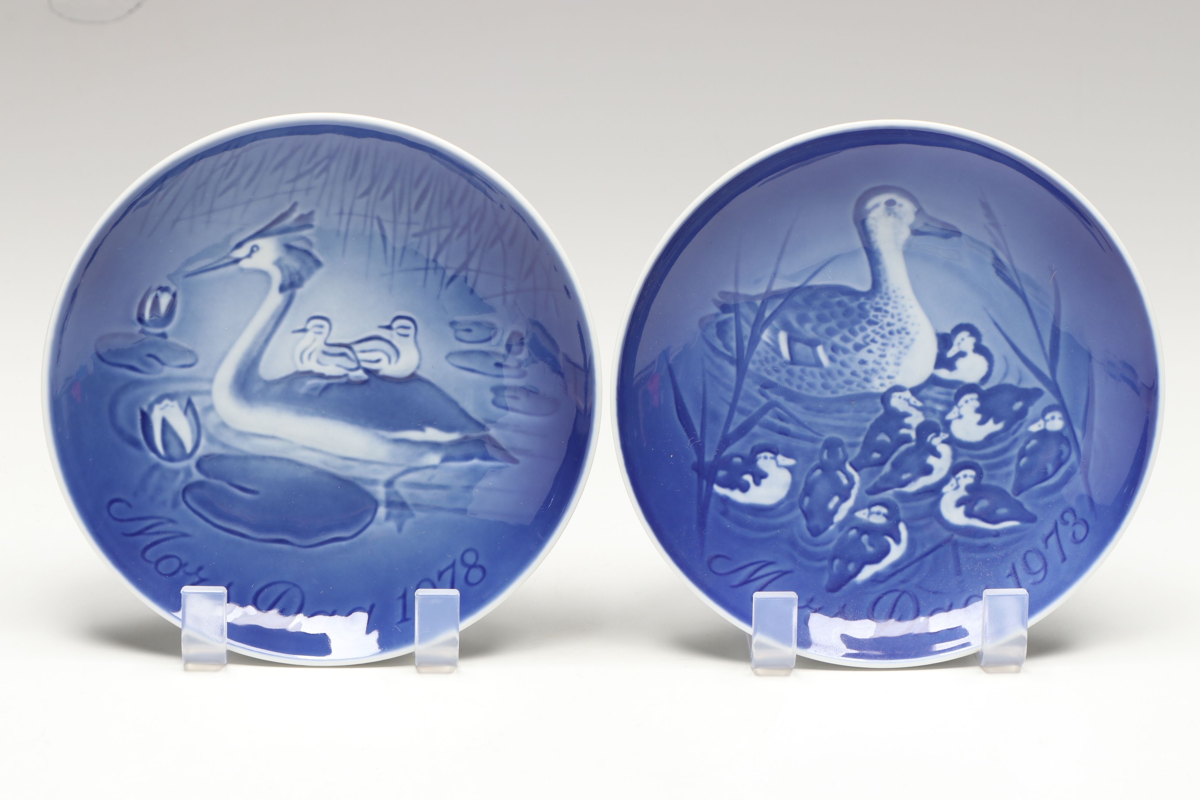 Bing & Grondahl Commemorative Mother's Day and Christmas Plates, Late 20th C.