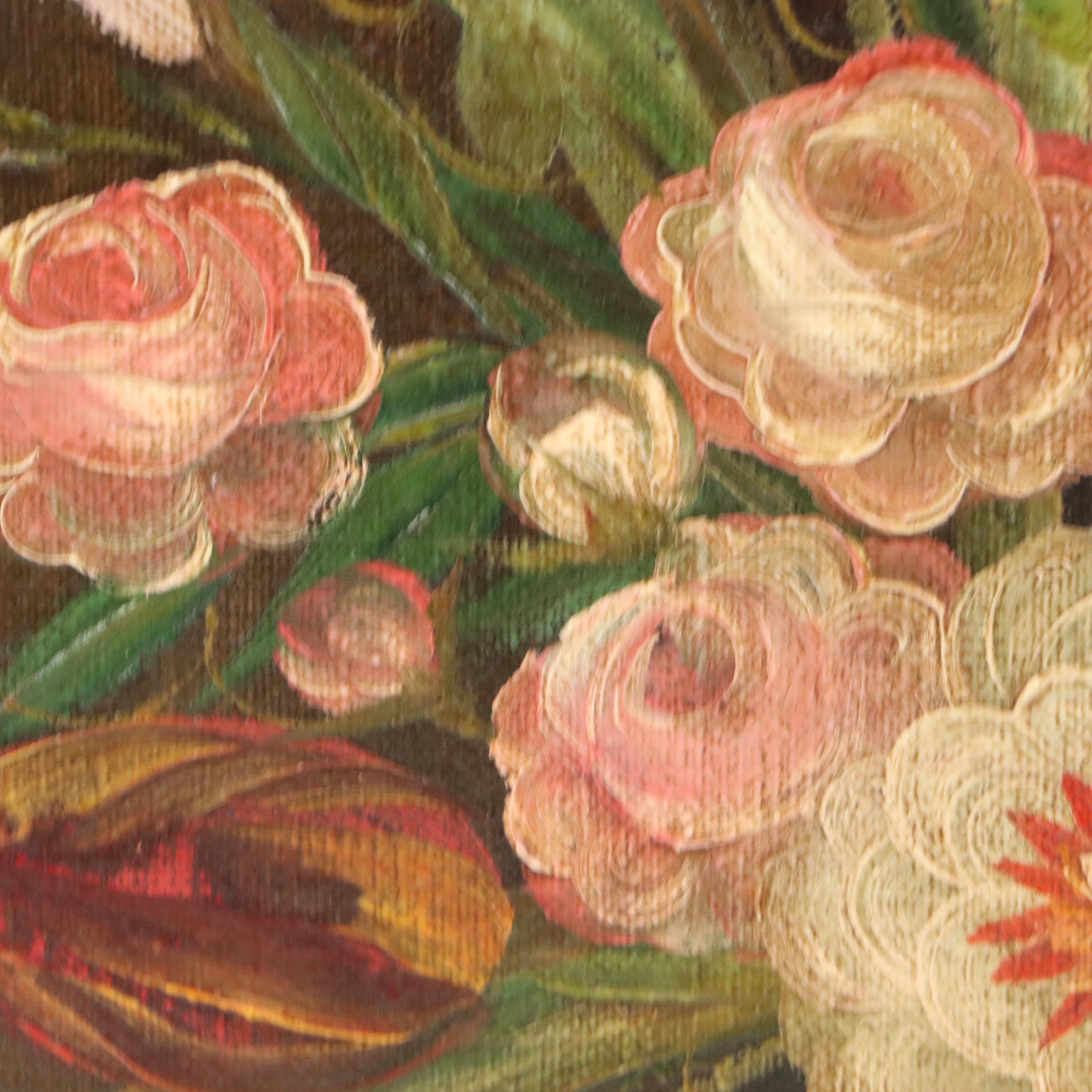 Freund Floral Still Life Oil Painting