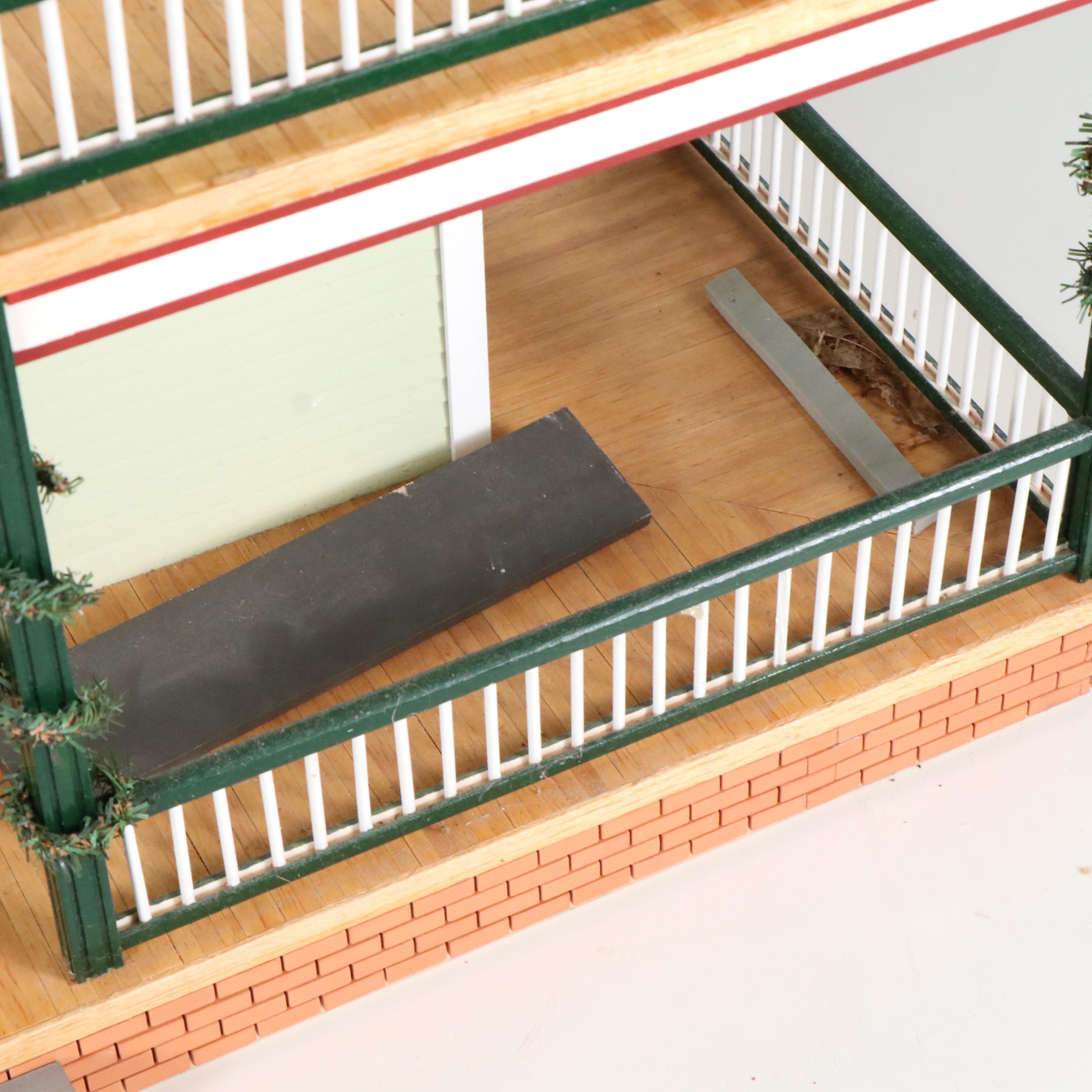 Victorian Style Wooden Dollhouse with Accessories