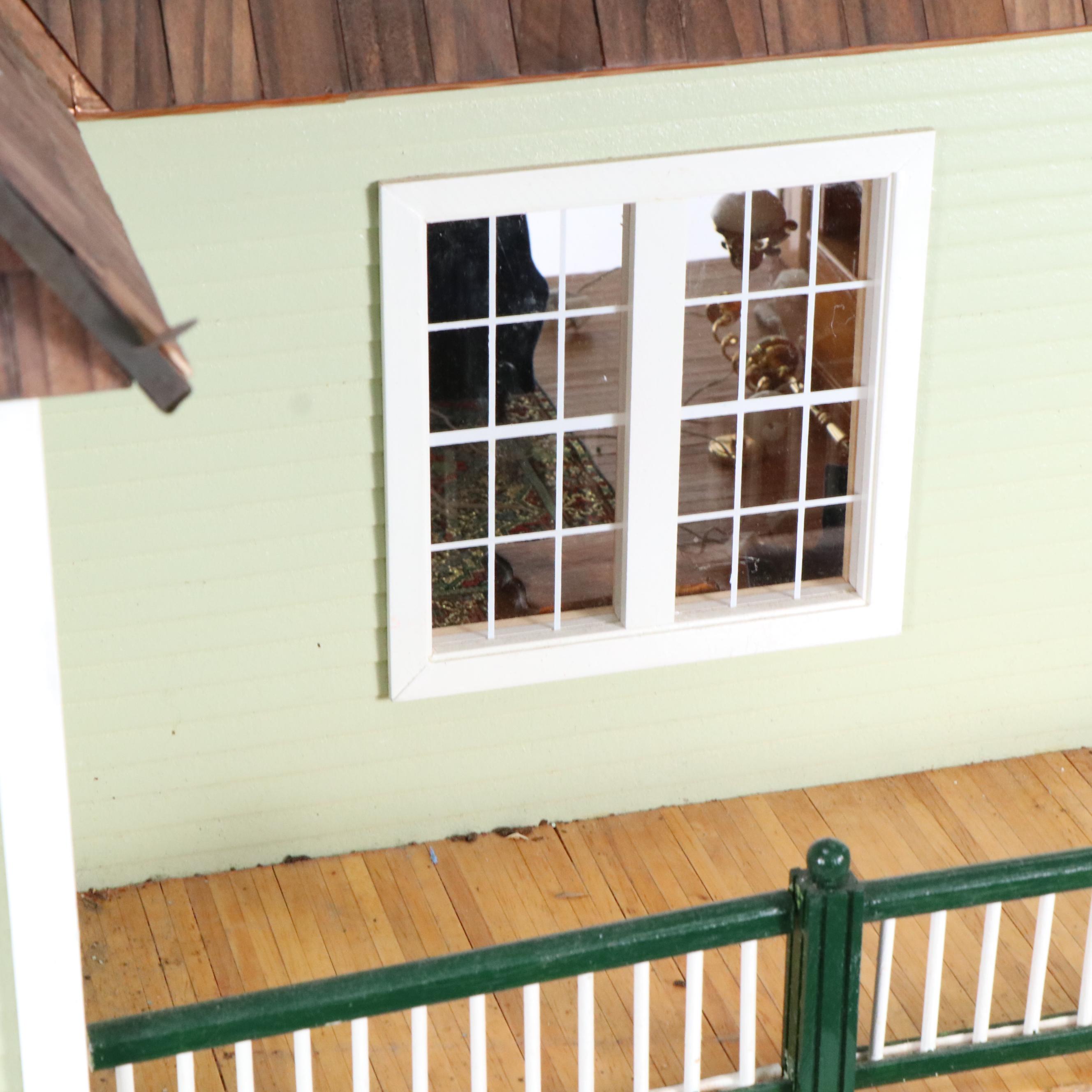 Victorian Style Wooden Dollhouse with Accessories