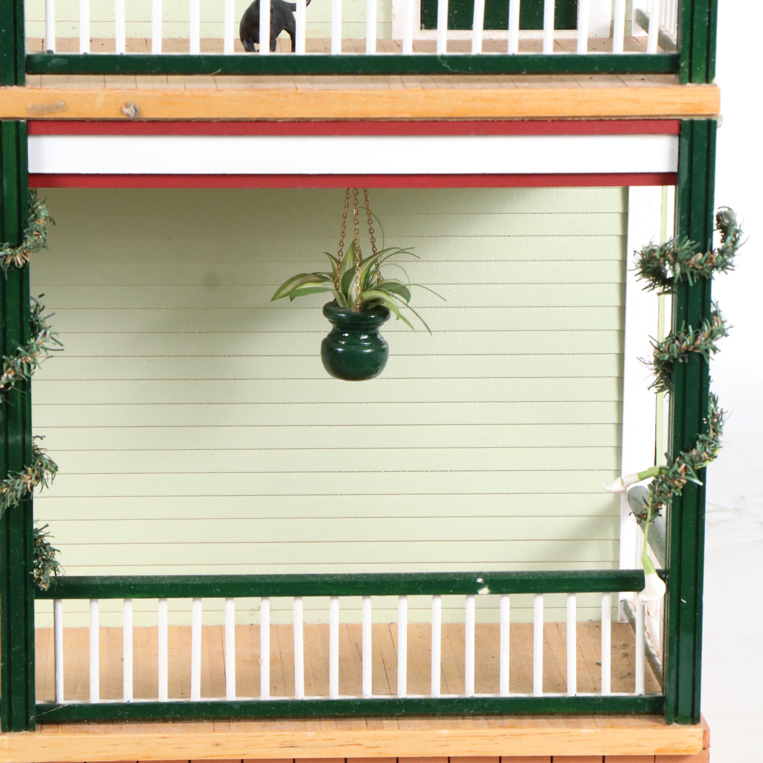 Victorian Style Wooden Dollhouse with Accessories