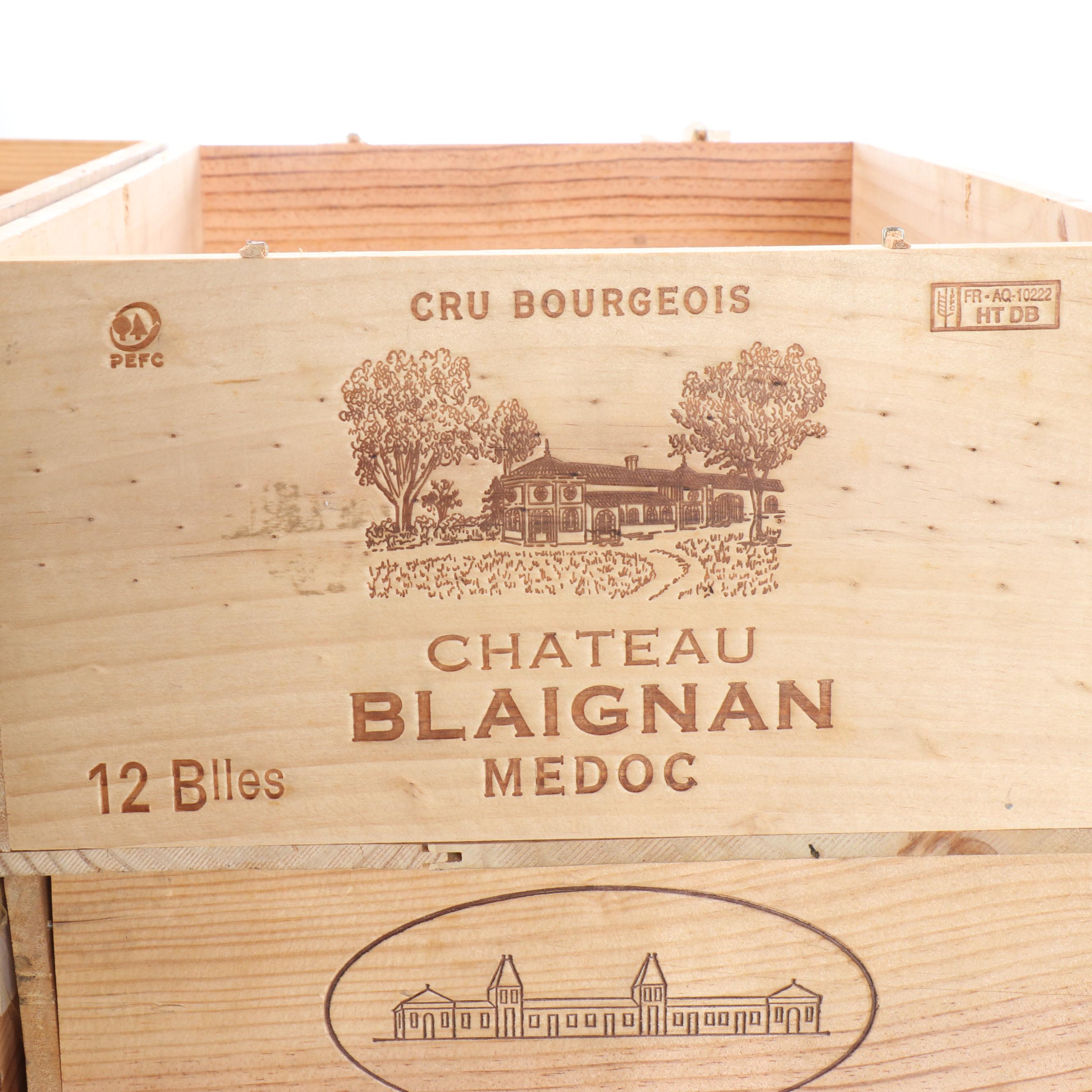 Wooden French Imported Wine Crates Feat. Chateau Blaignan & More