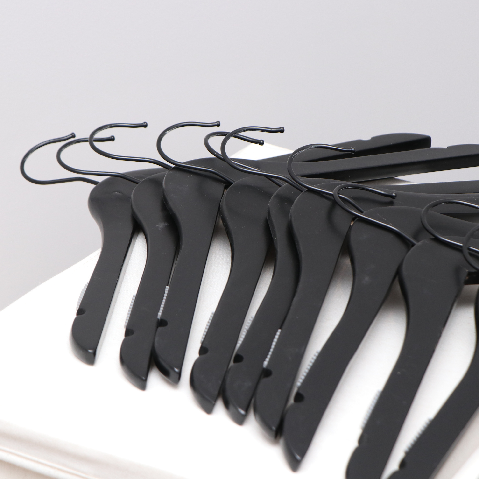 Contemporary Lidded Canvas Storage Cubes with Wooden Hangers