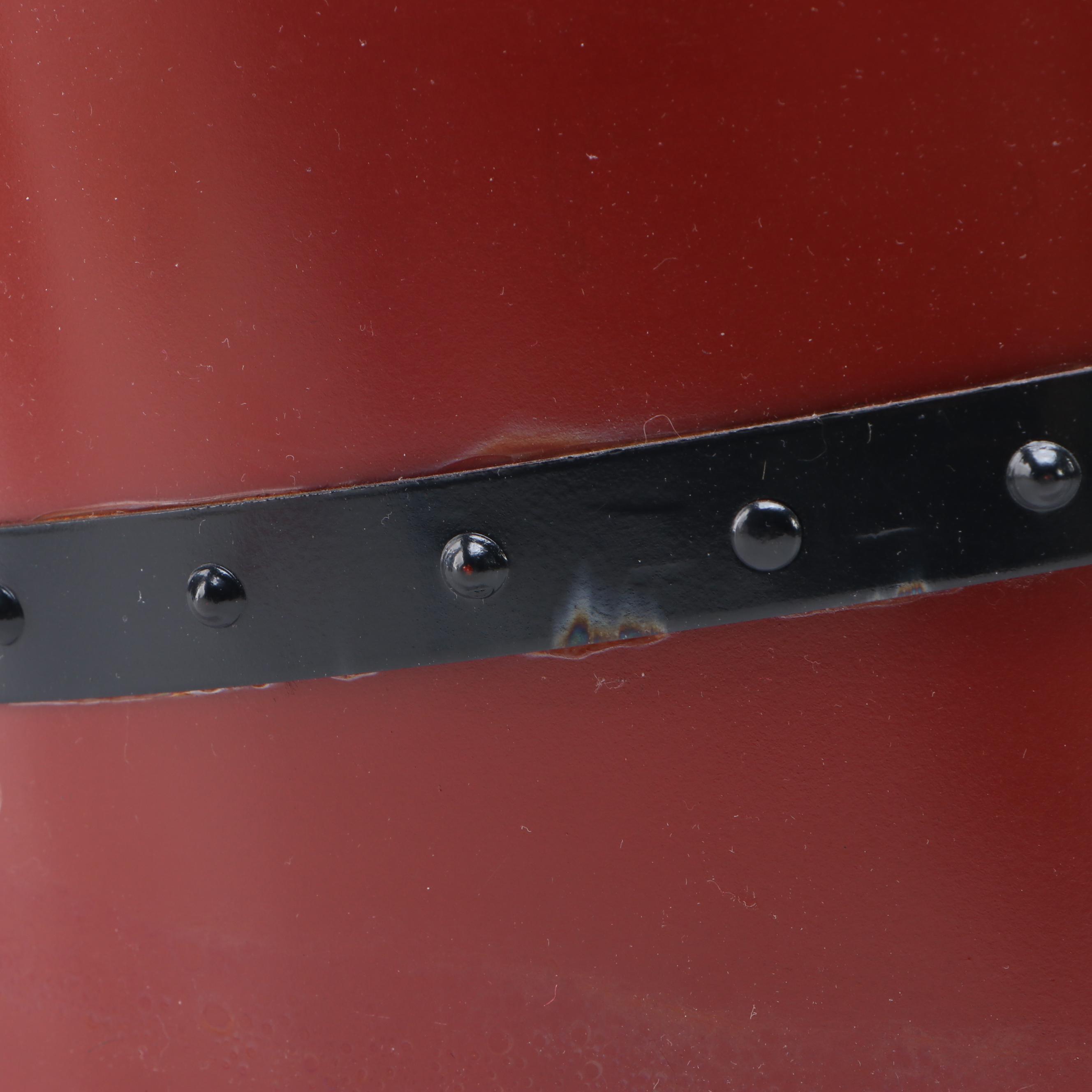 United States Lines Plaid Wool Blanket with Bag and Smokestack Wastebasket