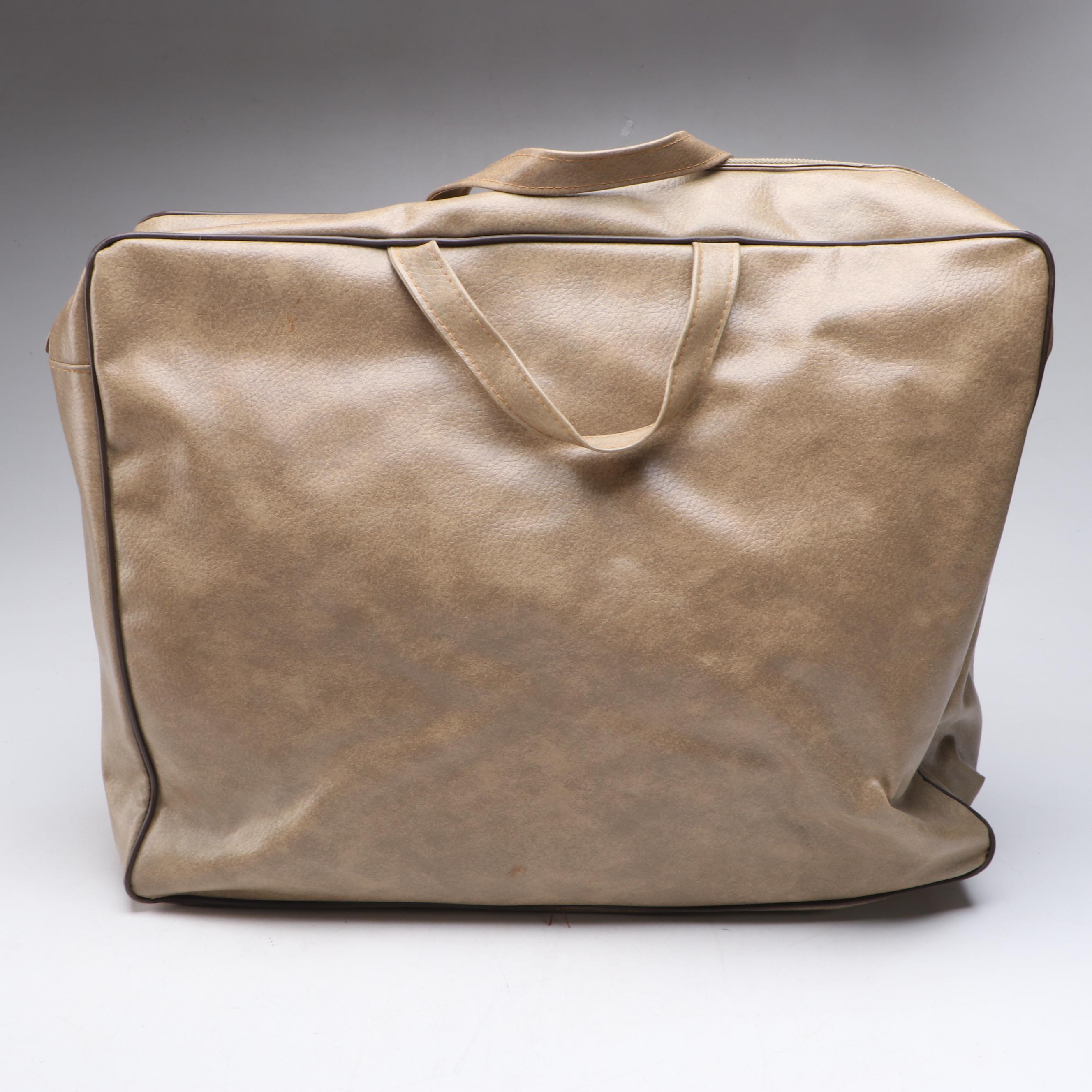 United States Lines Plaid Wool Blanket with Bag and Smokestack Wastebasket