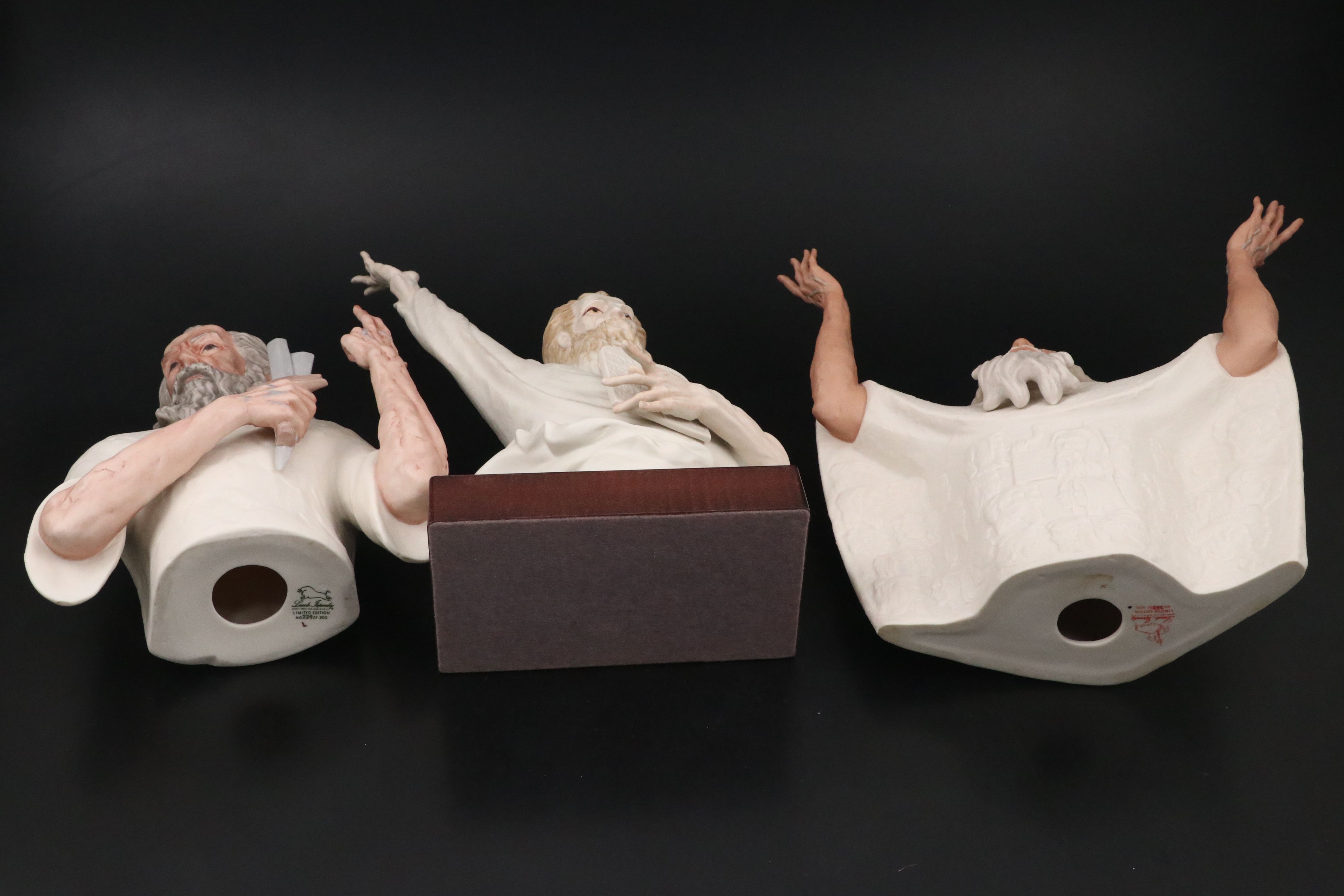 Laszlo Ispanky "Isaiah" and "Abraham" with Cybis Bisque Moses Busts
