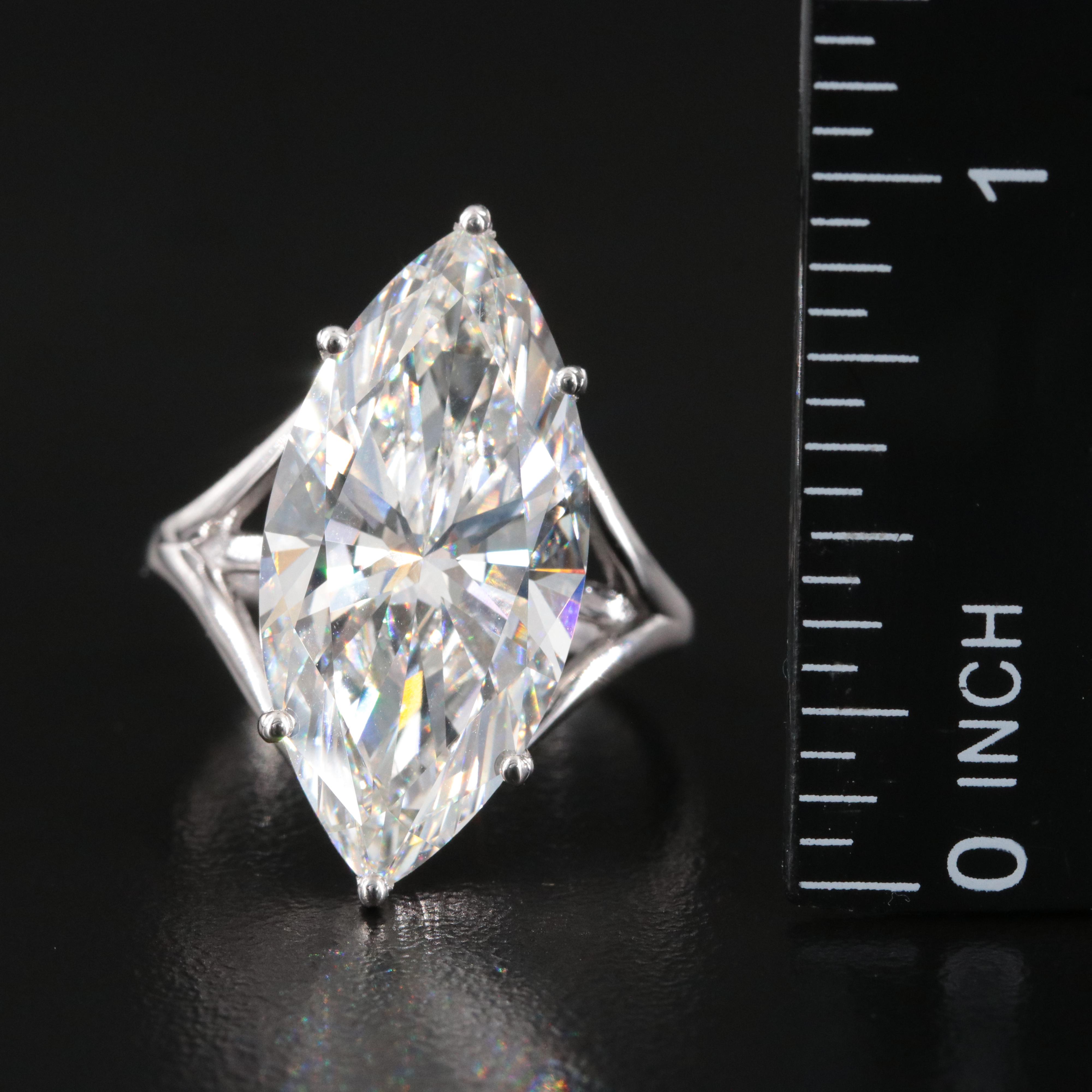 14K 11.01 CT Lab Grown Diamond Solitaire Ring with IGI Report