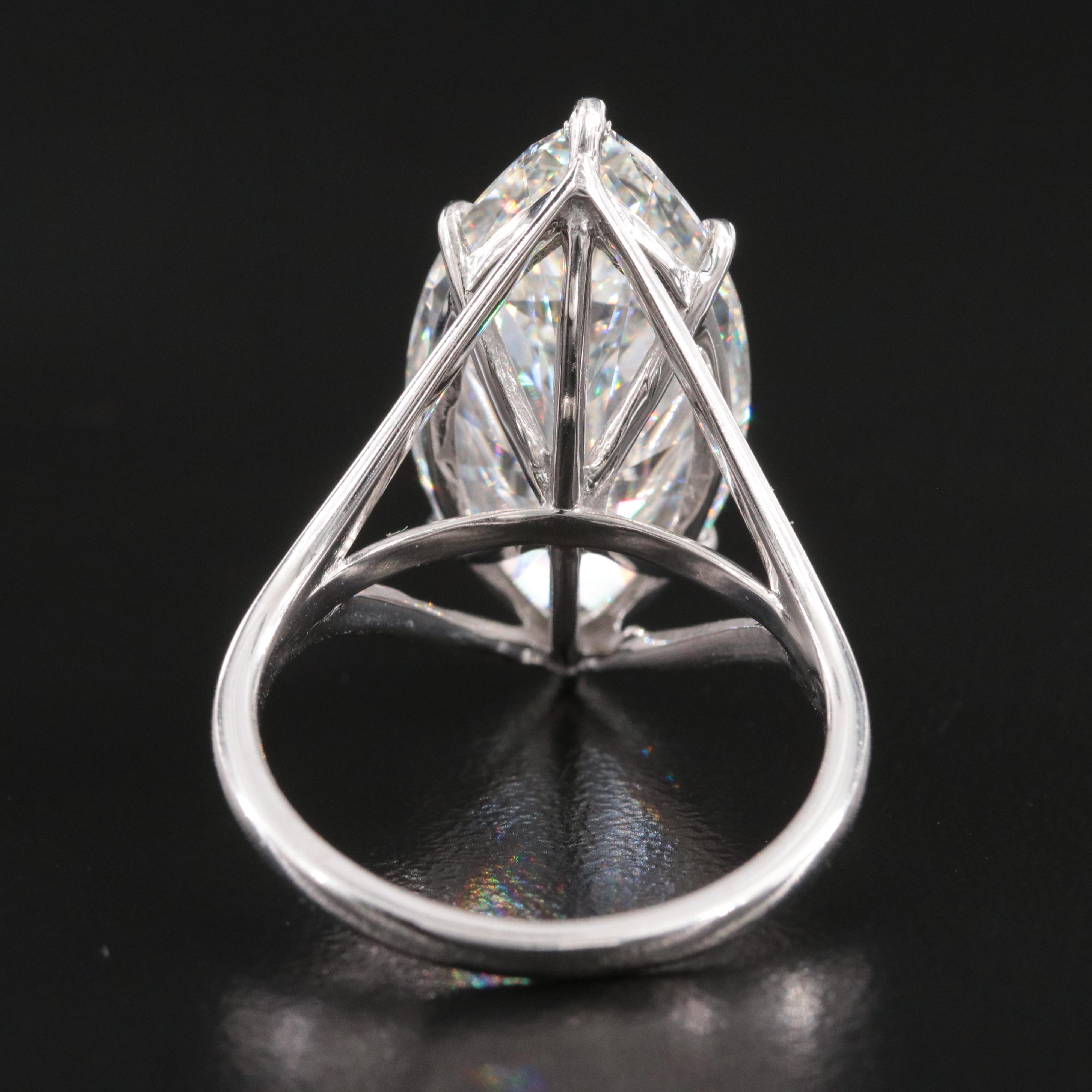 14K 11.01 CT Lab Grown Diamond Solitaire Ring with IGI Report