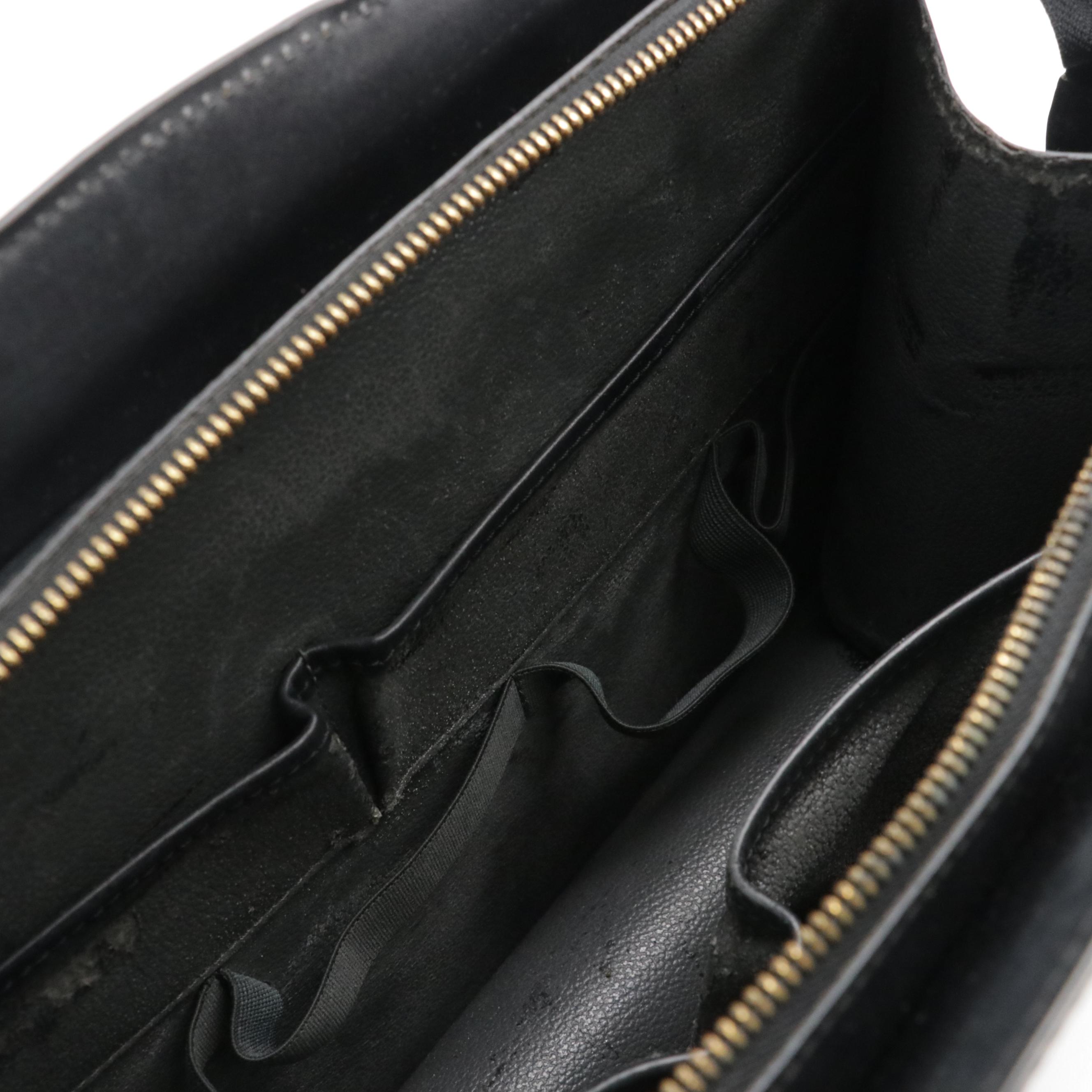 Louis Vuitton Riviera Handbag in Black Epi and Smooth Leather