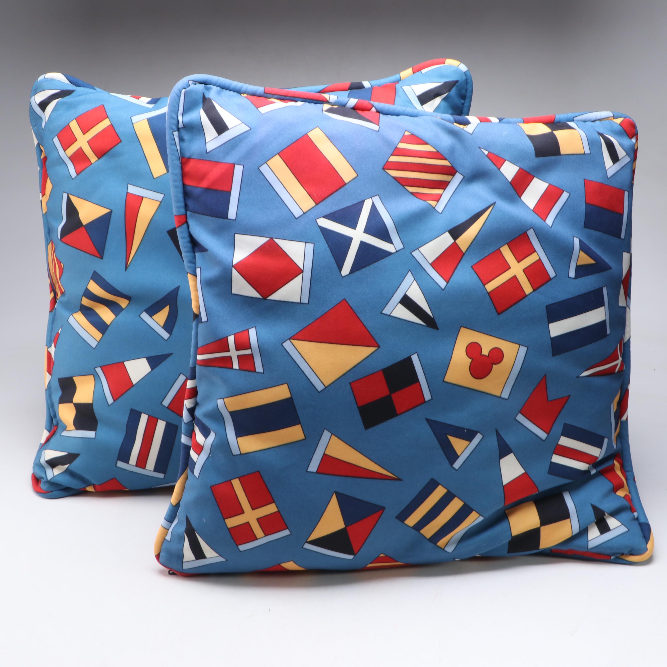 Disney Cruise Nautical Flag Throw Pillows