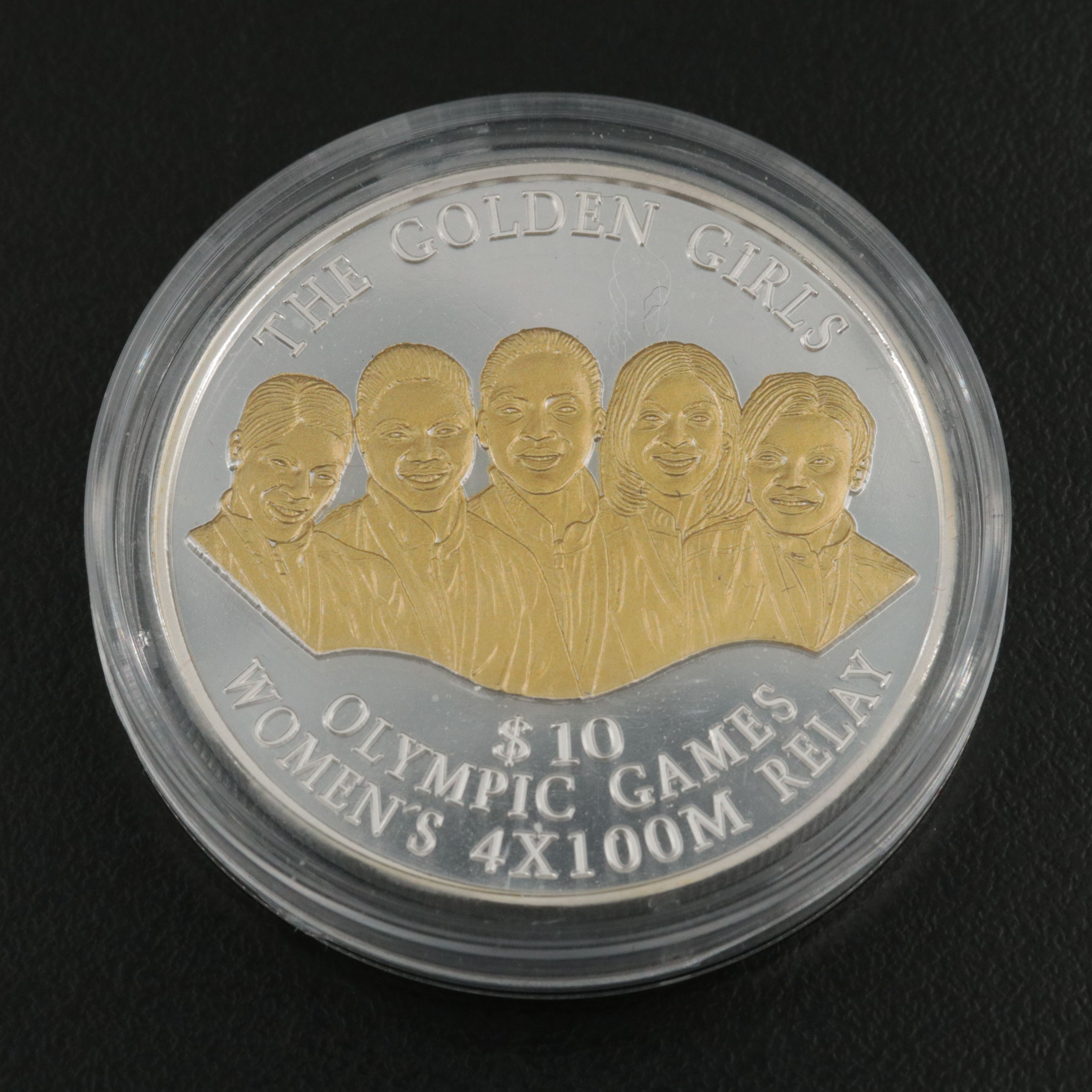 2000 Bahamas Ten Dollar Golden Girls Silver Proof Coin