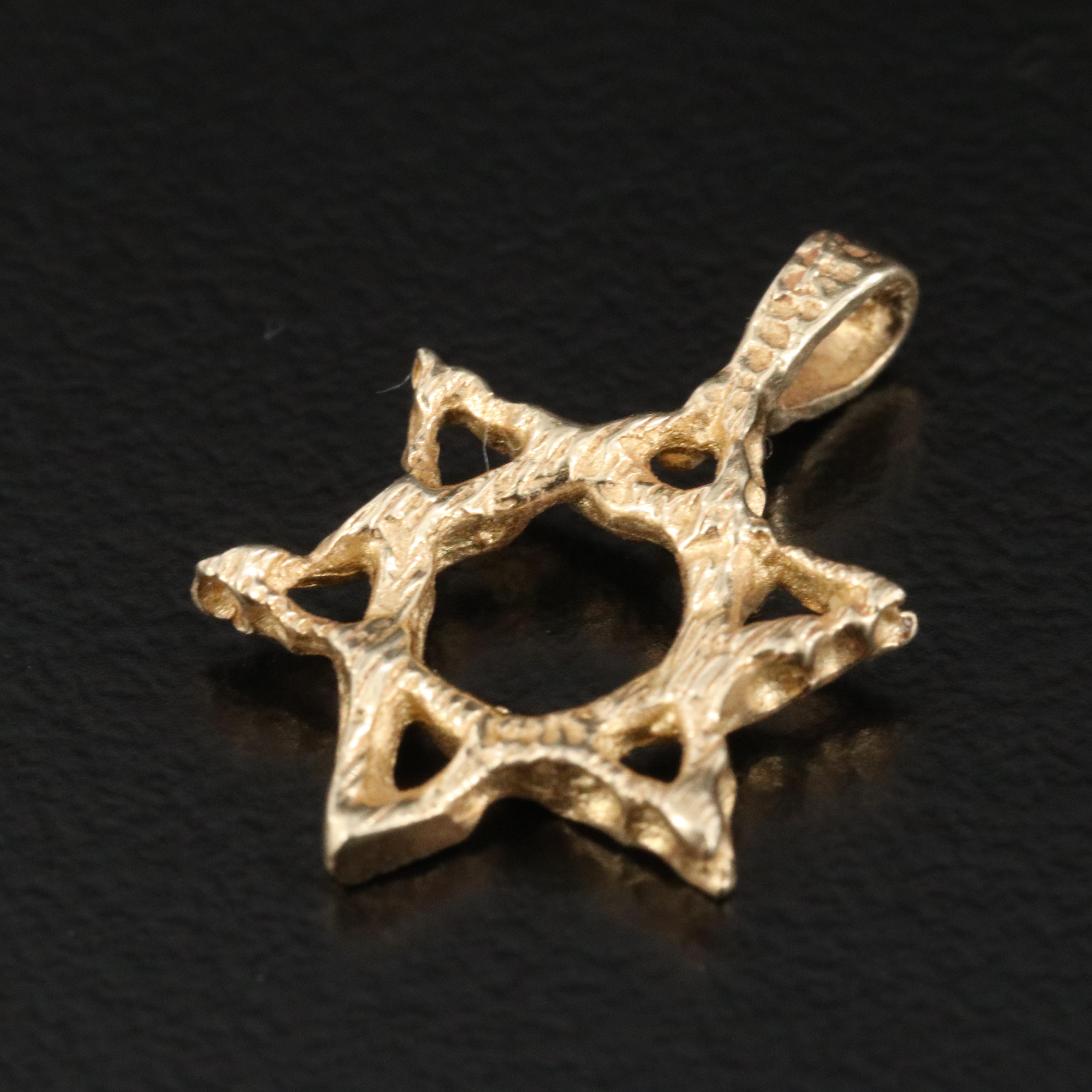 14K Star of David Pendant