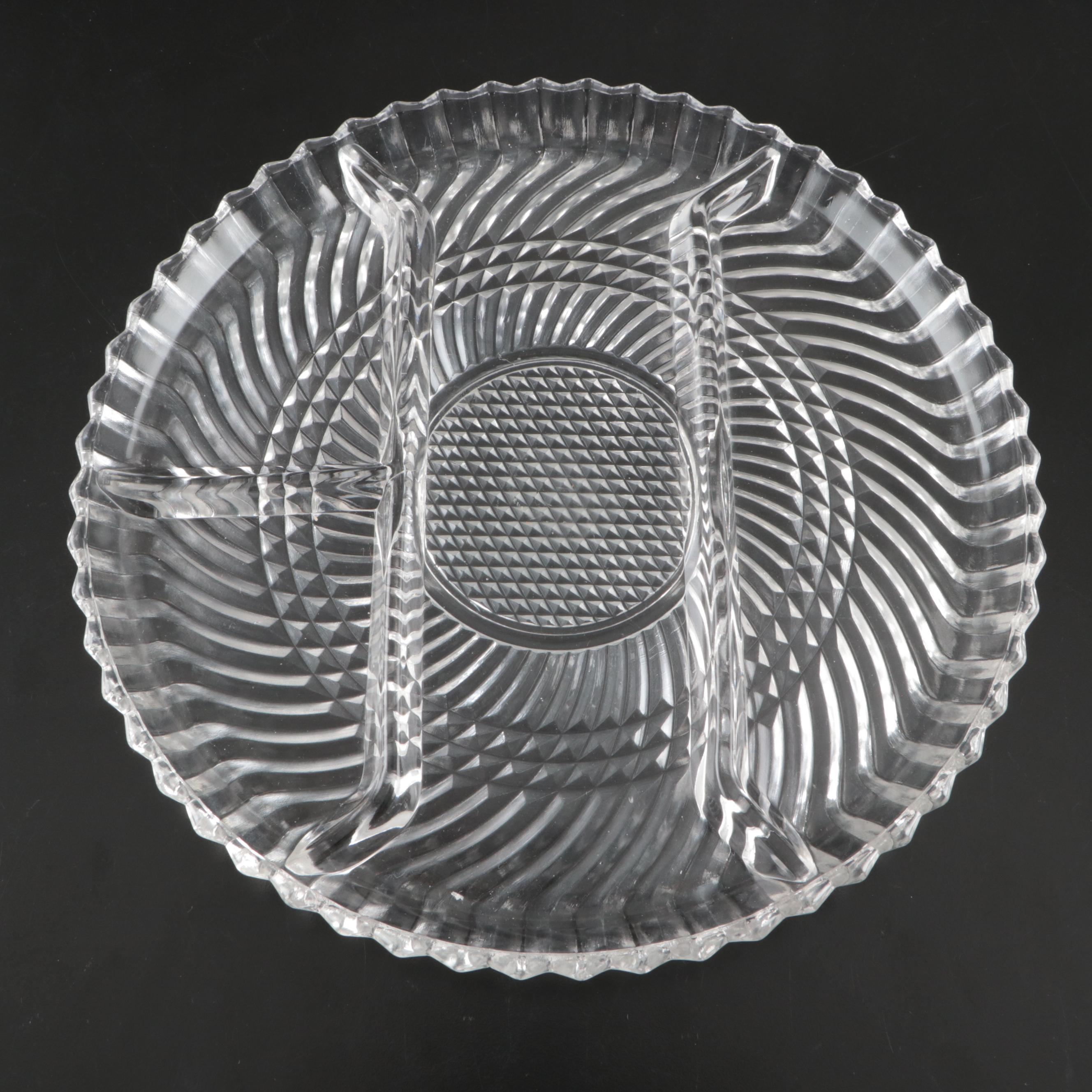 Glass Divided Dishes, Serving Trays, and Decorative Bowls