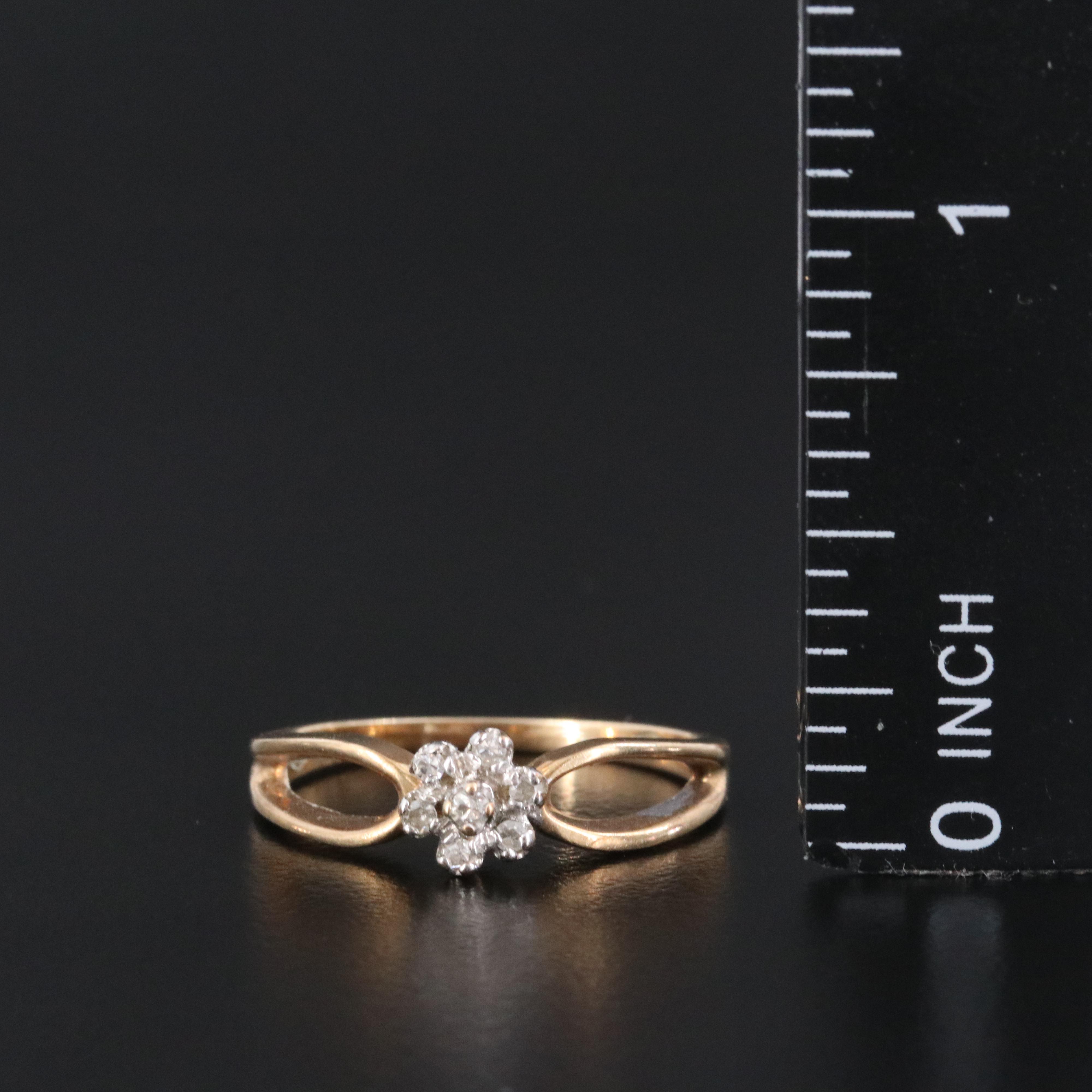 10K 0.10 CTW Diamond Ring