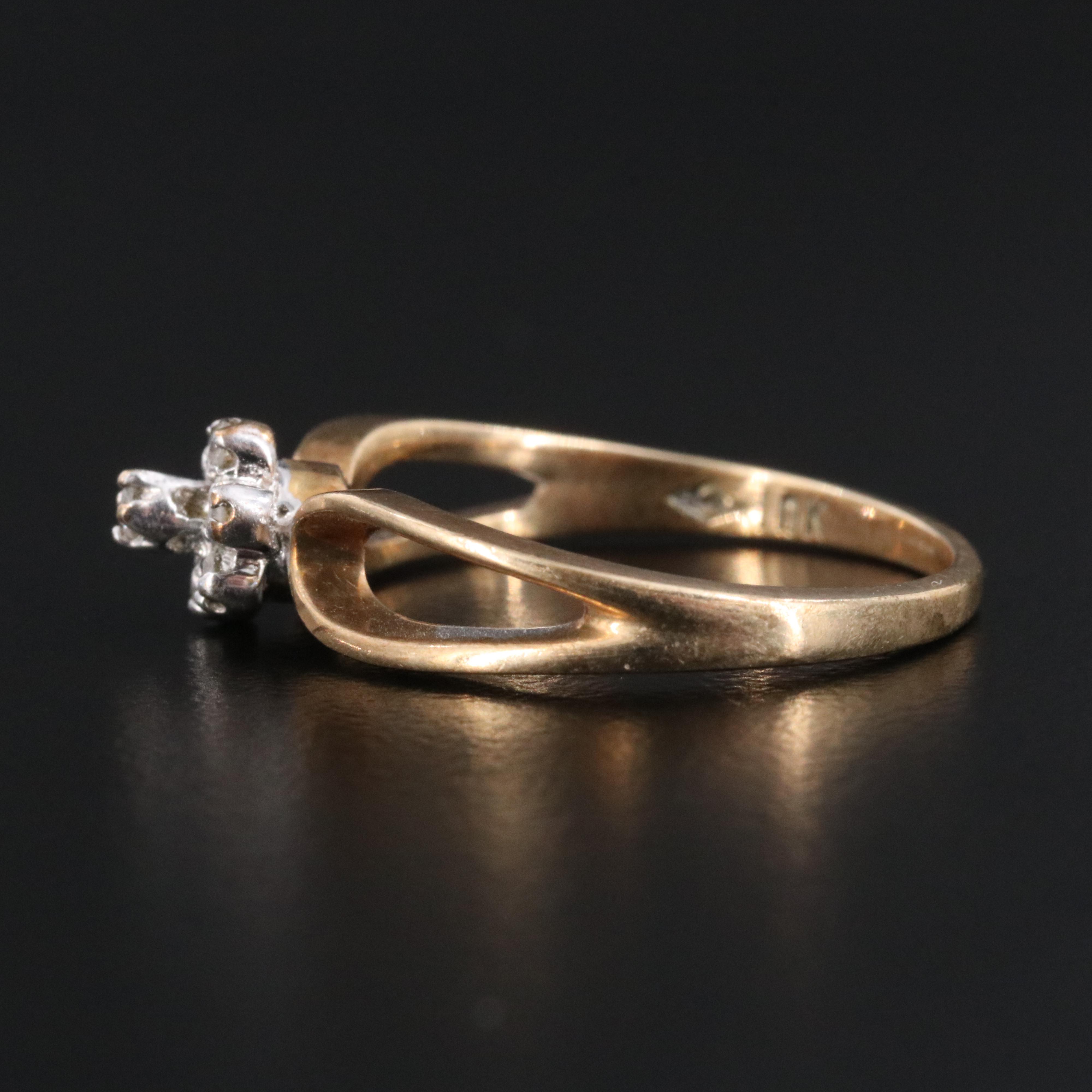 10K 0.10 CTW Diamond Ring