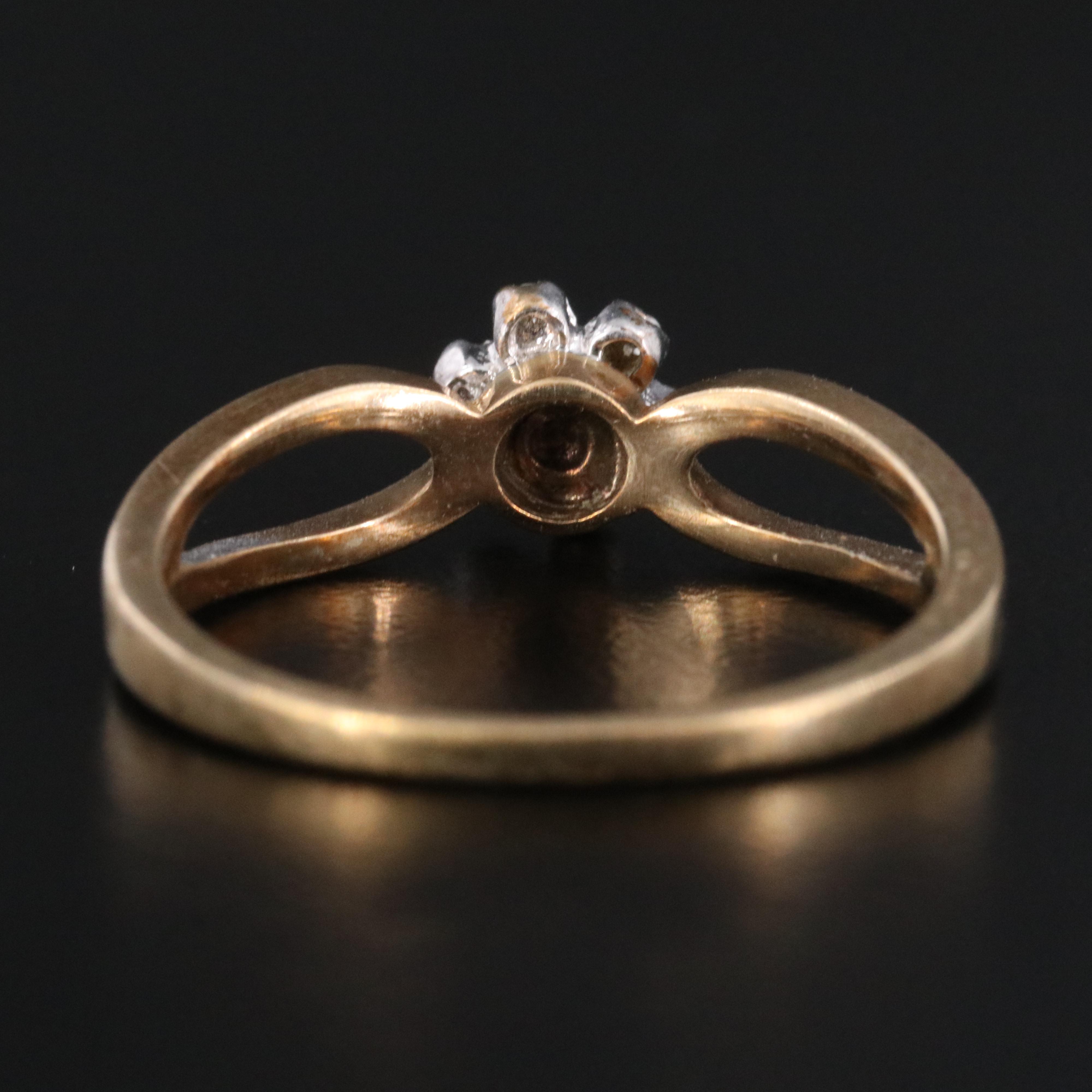 10K 0.10 CTW Diamond Ring