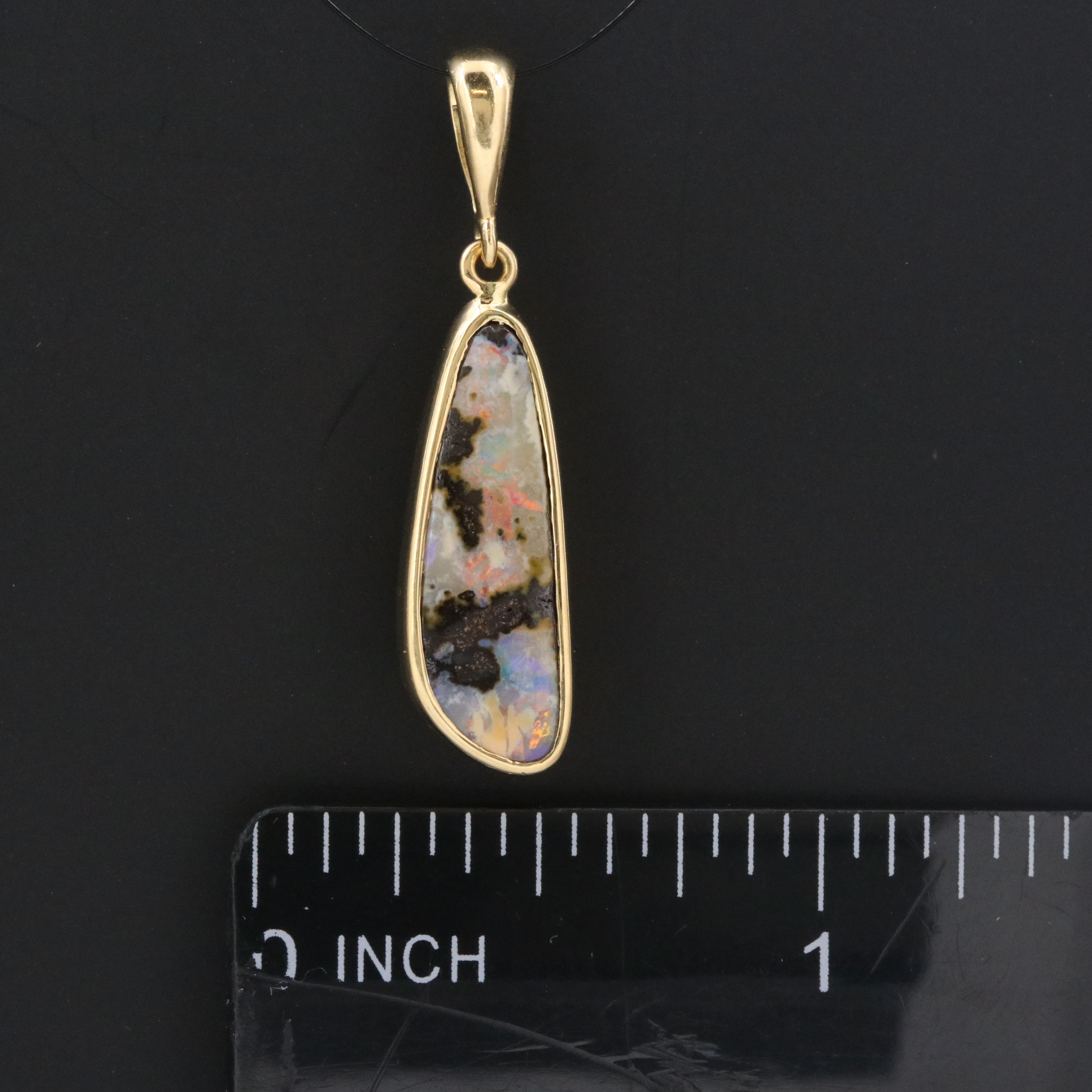 18K Boulder Opal Pendant
