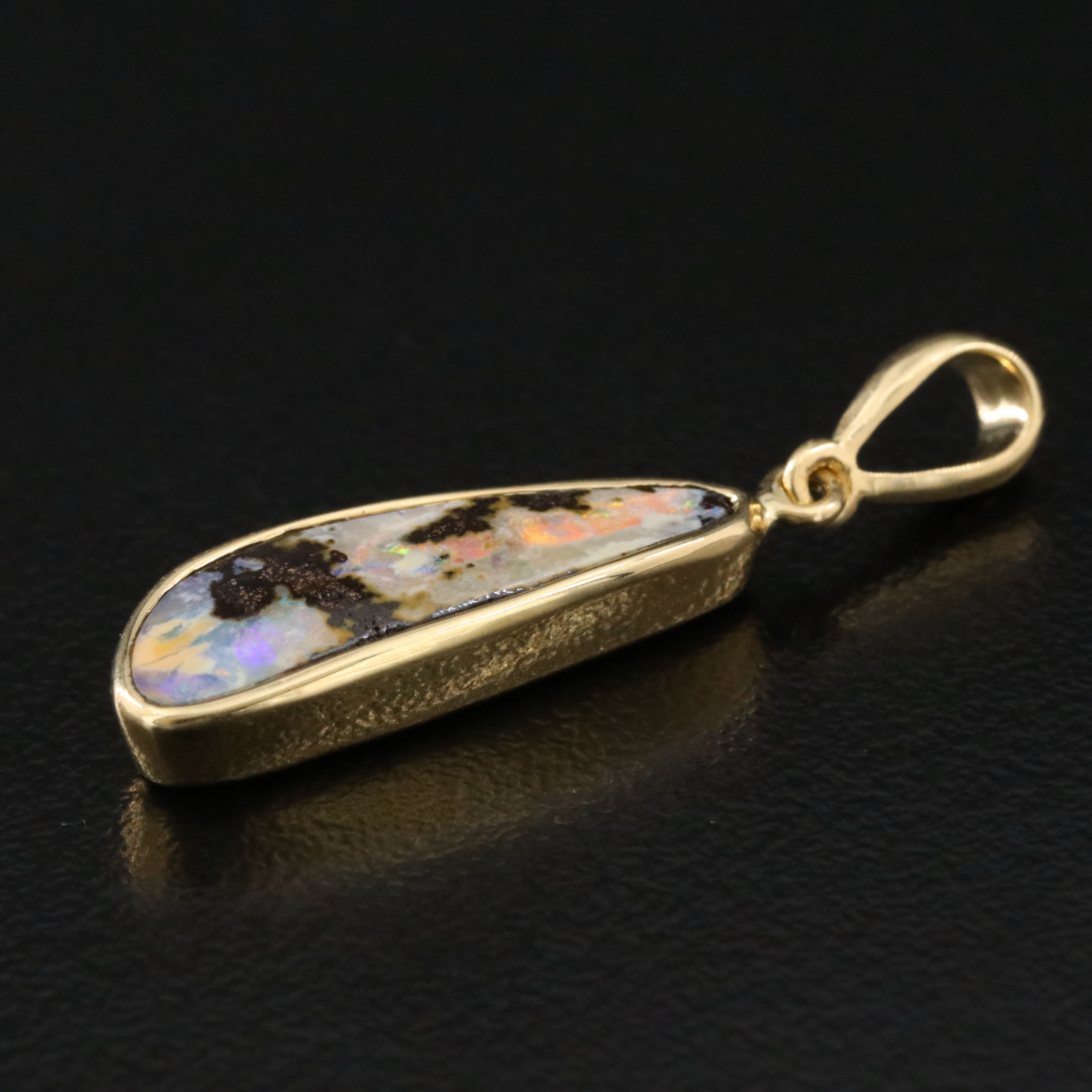 18K Boulder Opal Pendant