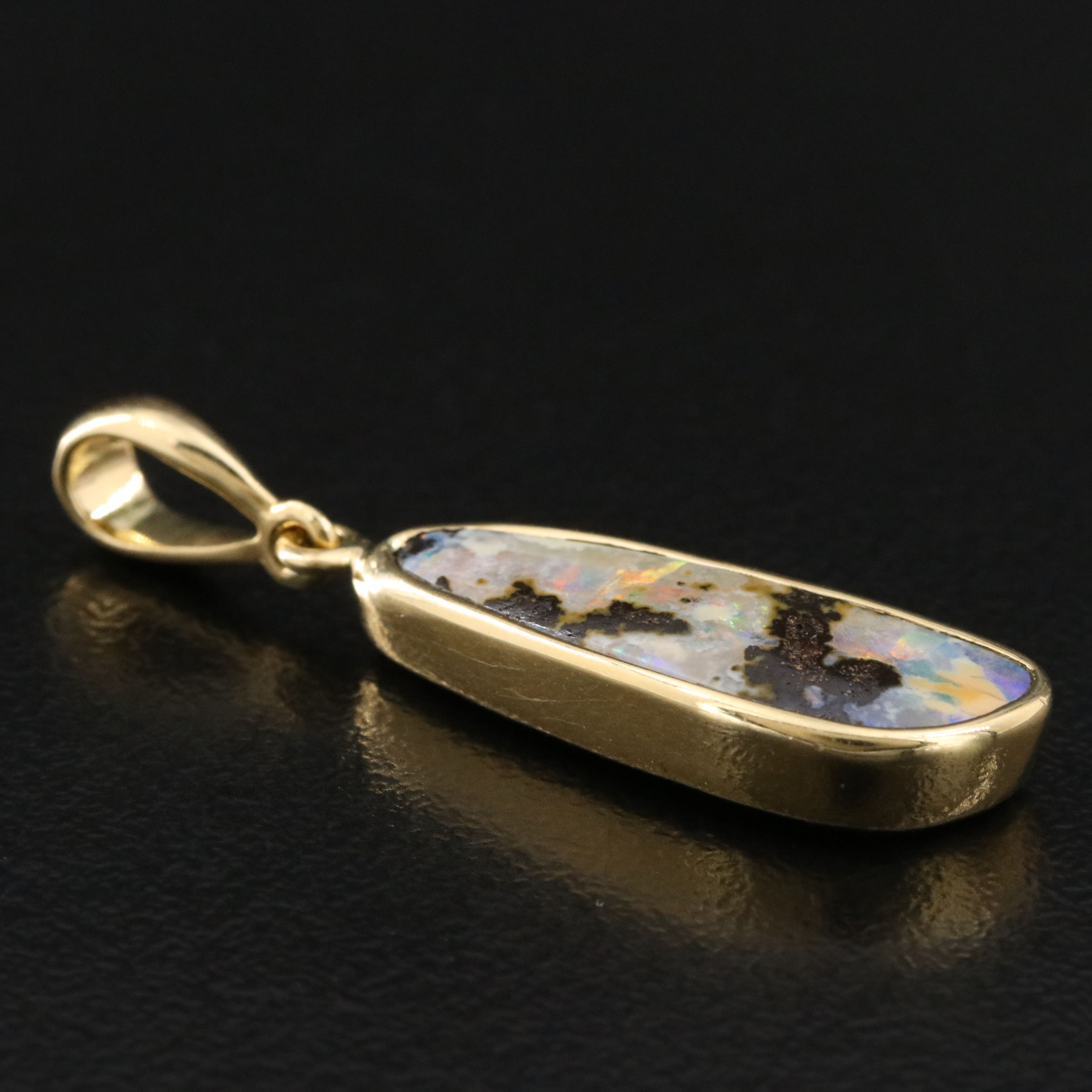 18K Boulder Opal Pendant
