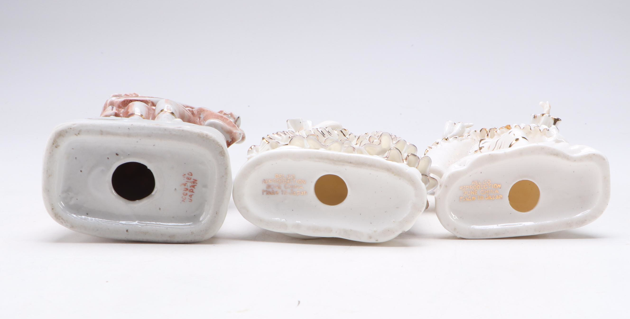 Japanese Export Porcelain Figurines and Demitasse Sets, Mid-20th Century