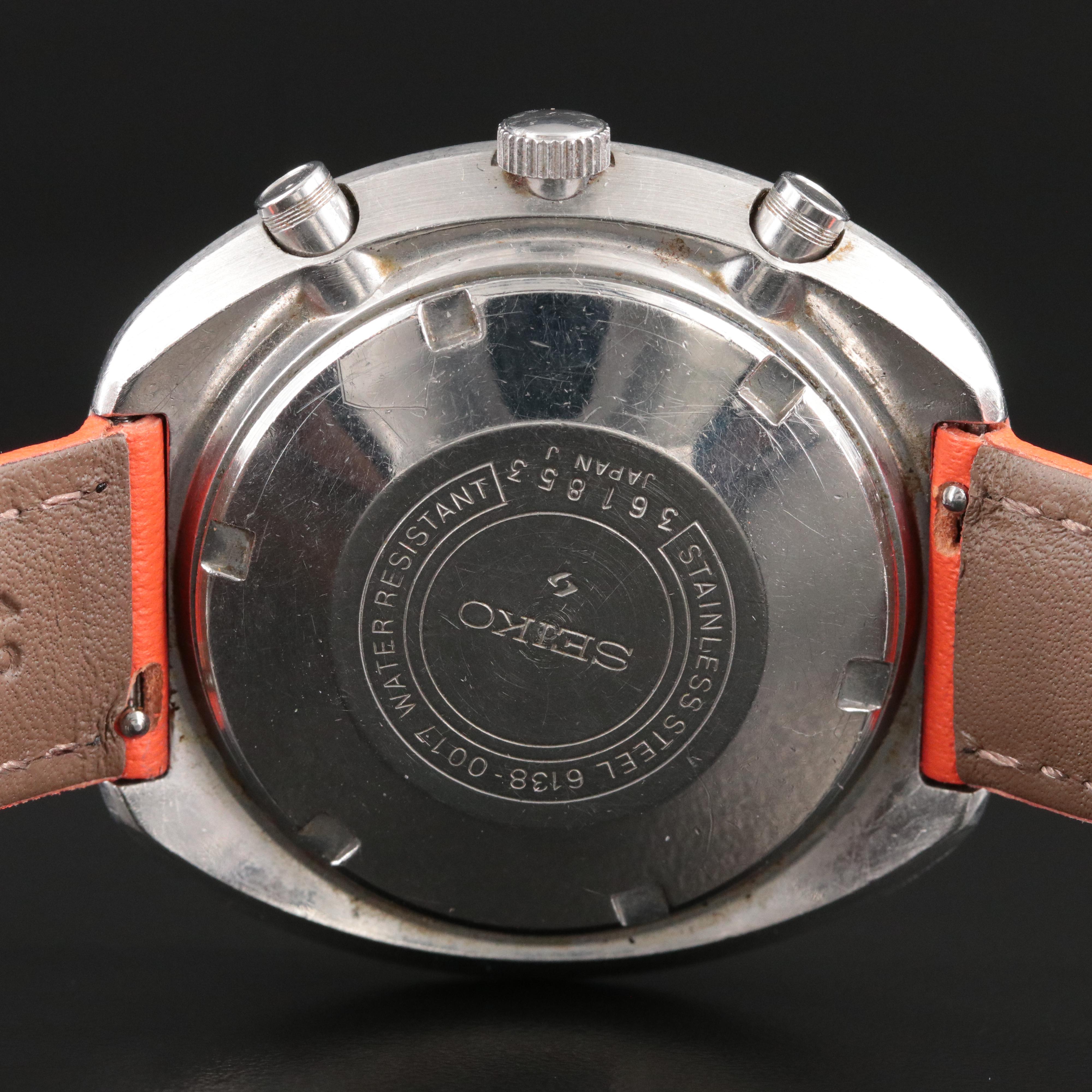 Vintage Seiko UFO Black Dial Automatic Watch 6138-0017