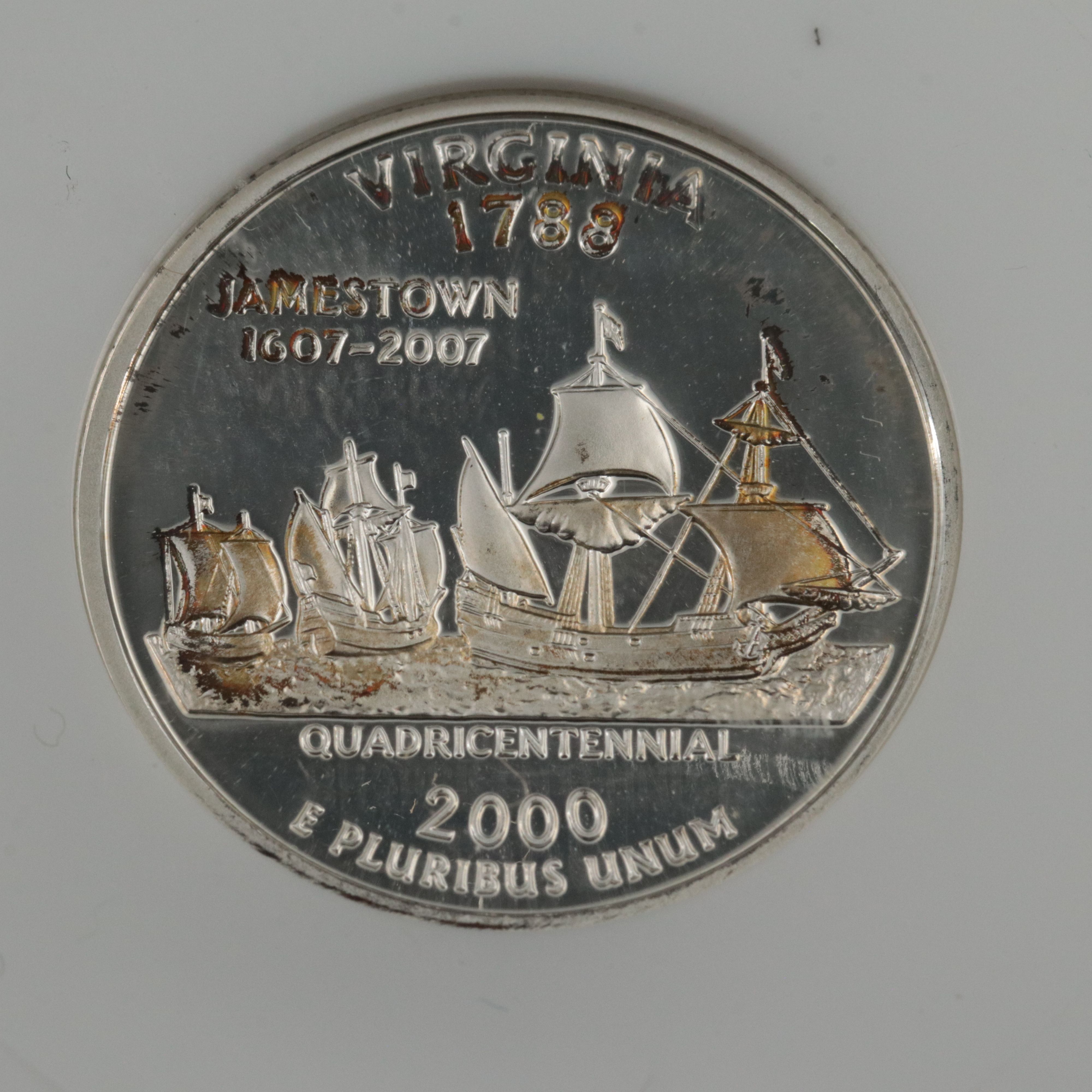 Three Graded Silver State Quarter Proof Coins