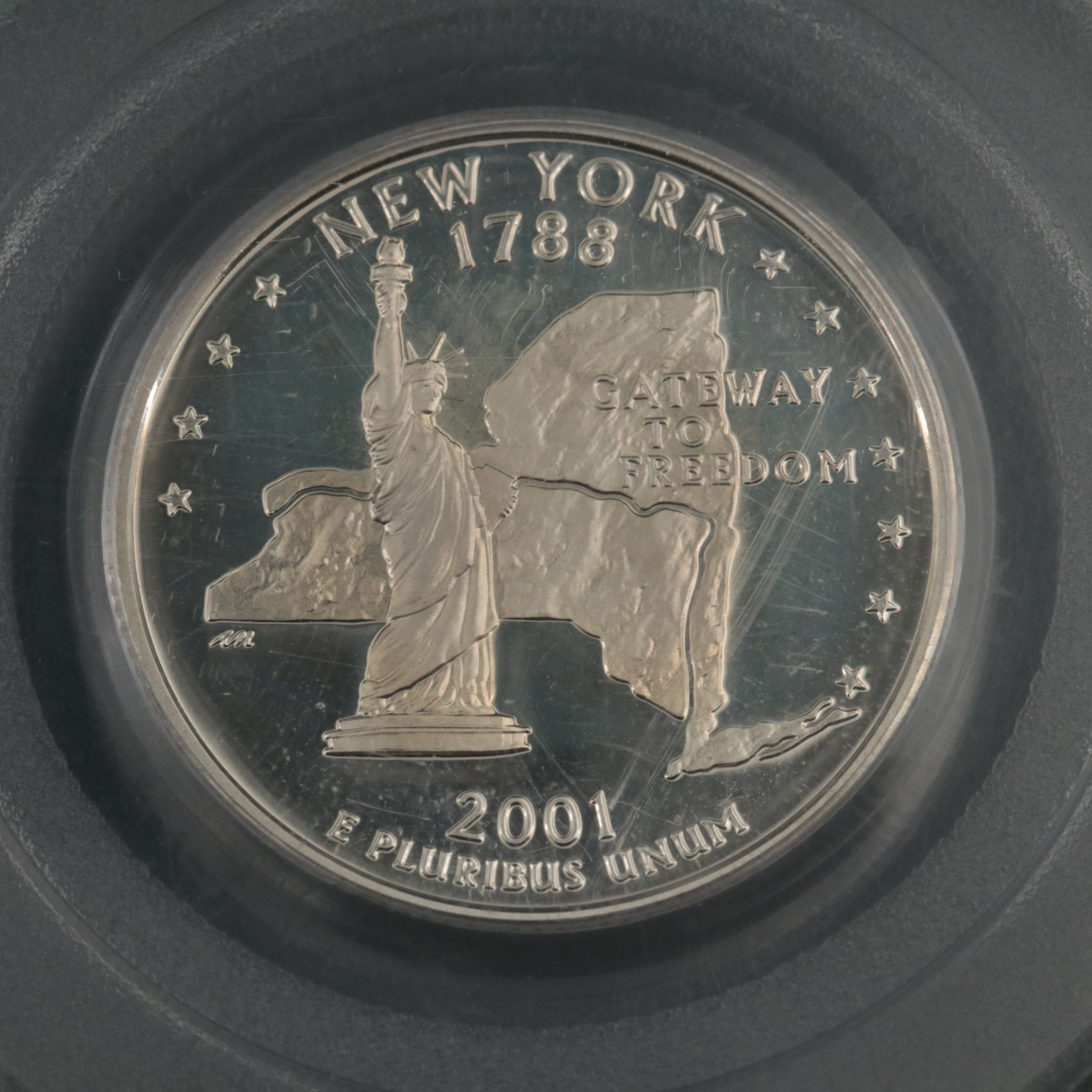 Three Graded Silver State Quarter Proof Coins