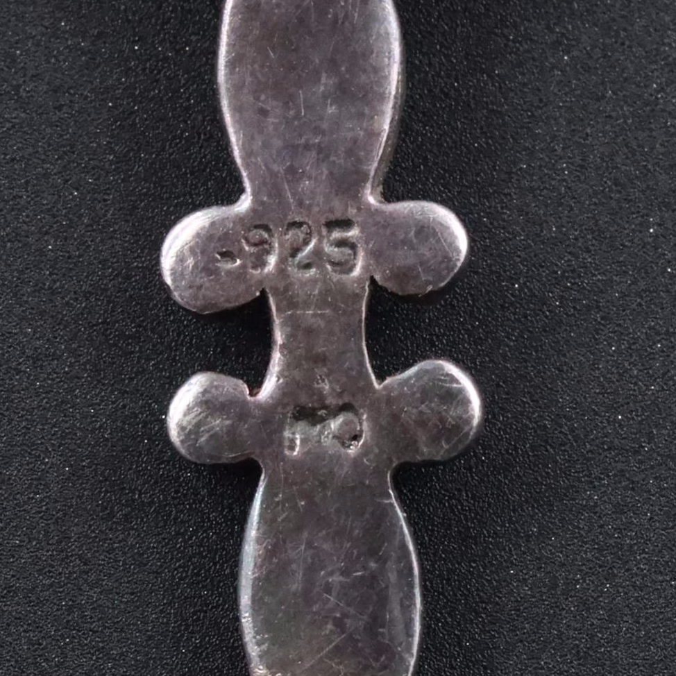 Sterling Obsidian and Marcasite Cross Pendant