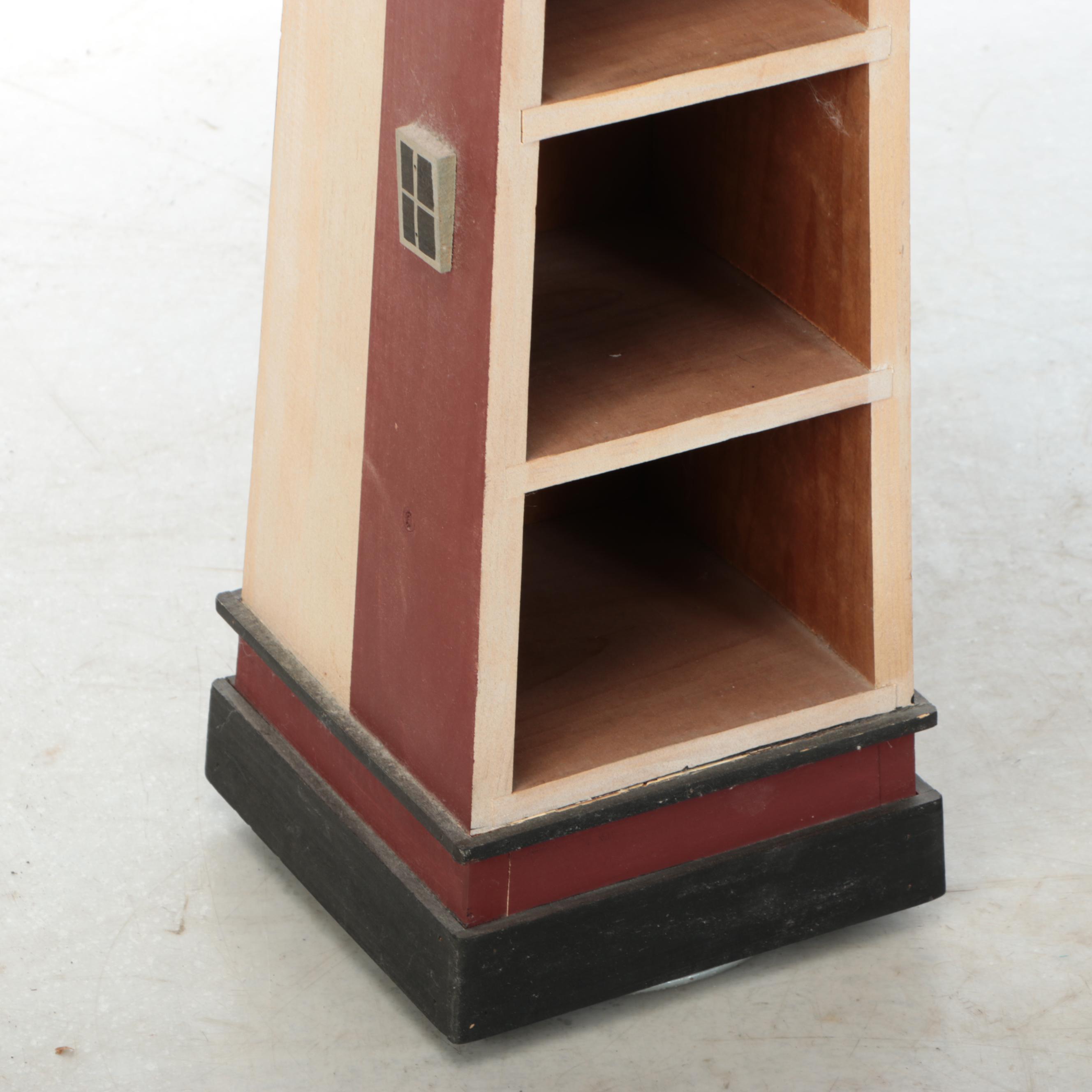 Folk Art Style Wooden Lighthouse Shelves