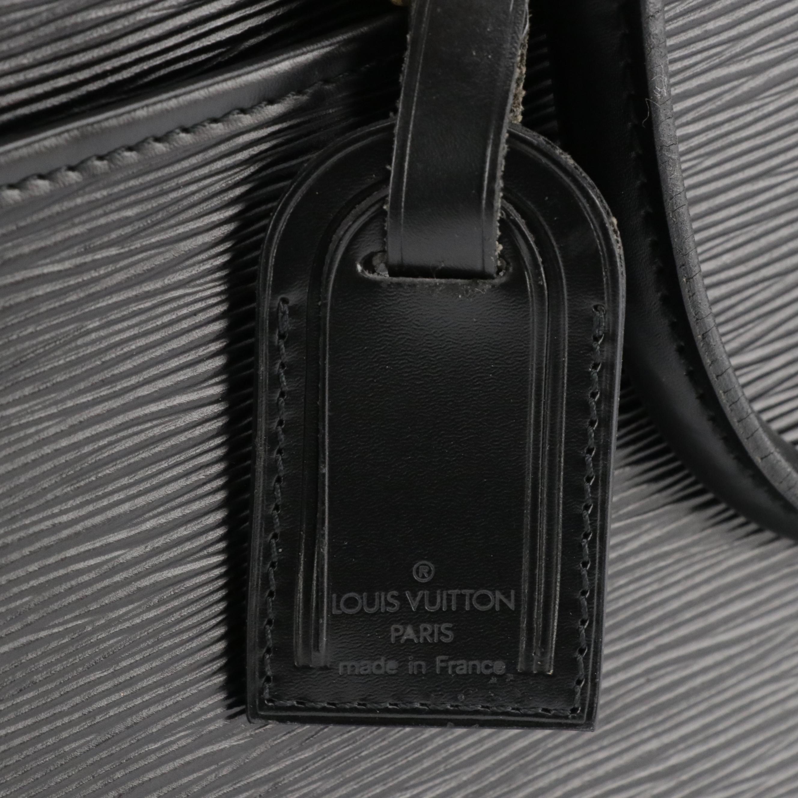 Louis Vuitton Riviera Handbag in Black Epi and Smooth Leather