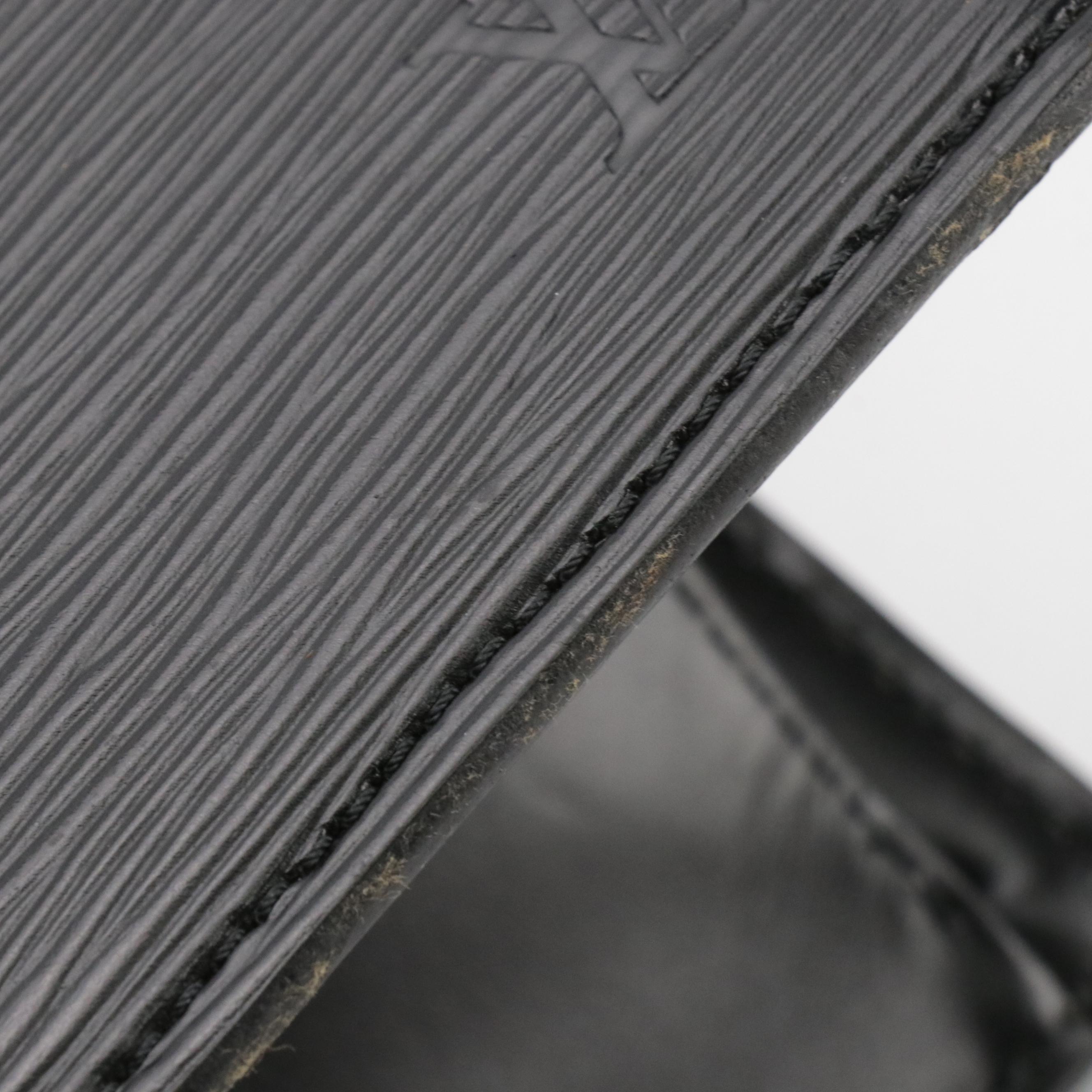 Louis Vuitton Riviera Handbag in Black Epi and Smooth Leather