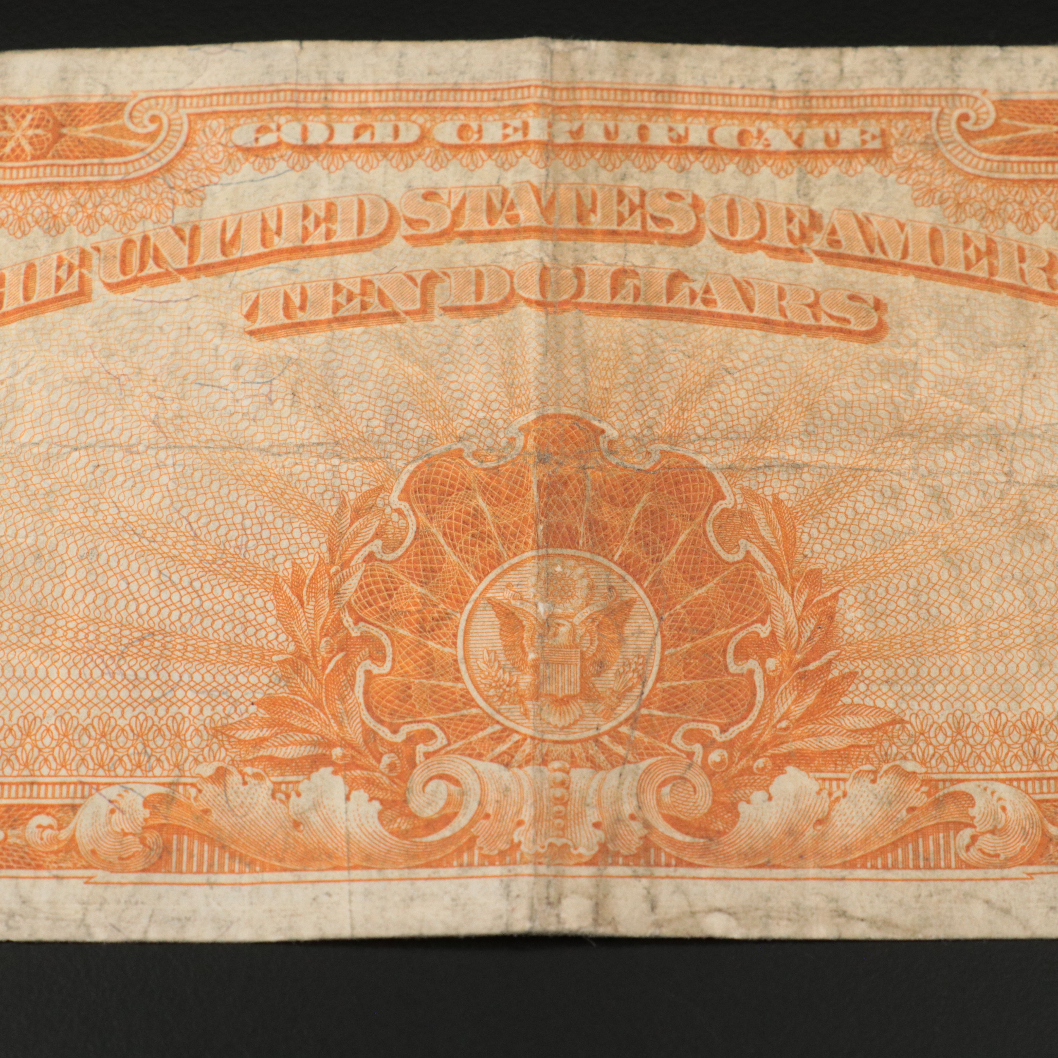 1922 $10 Large Size United States Gold Certificate
