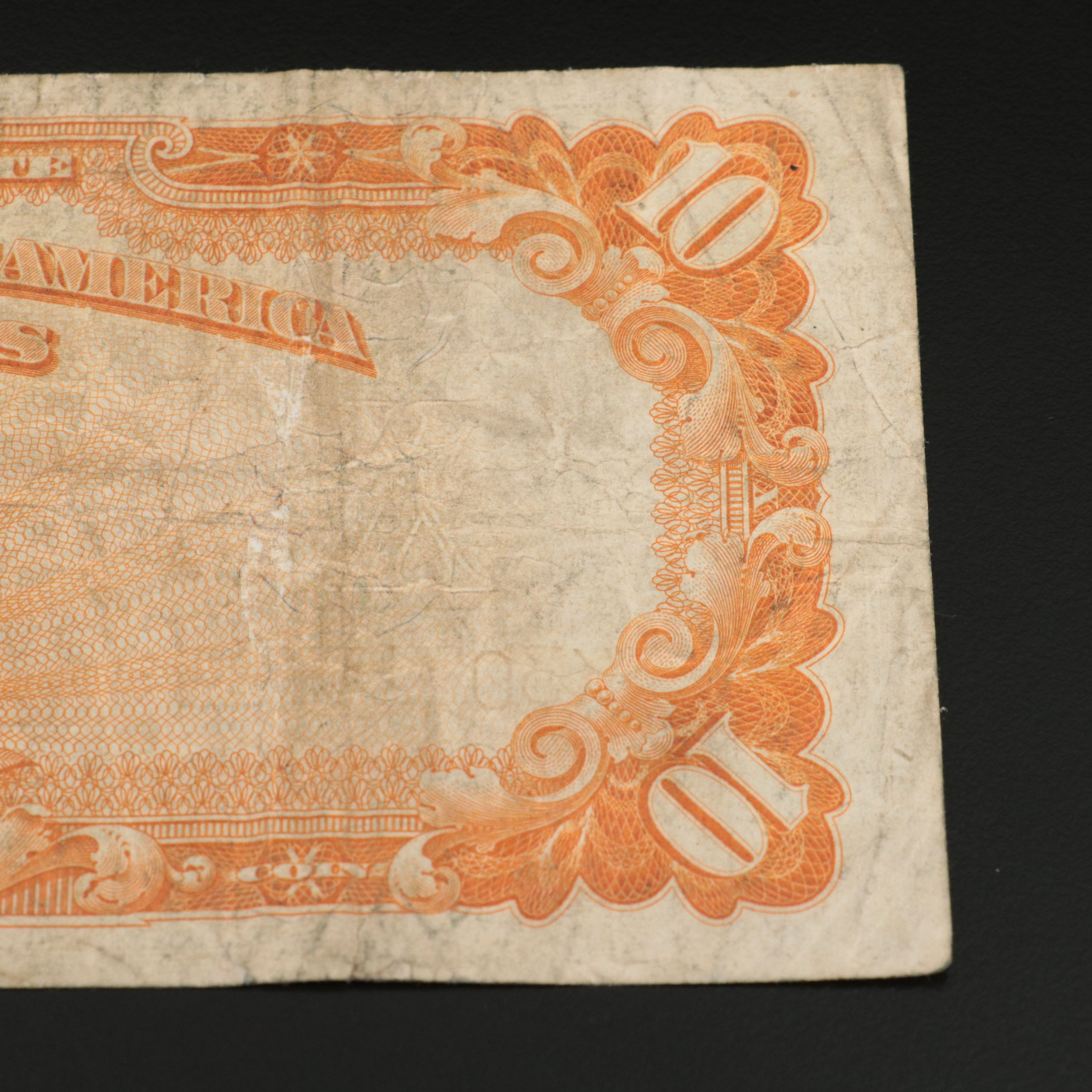 1922 $10 Large Size United States Gold Certificate