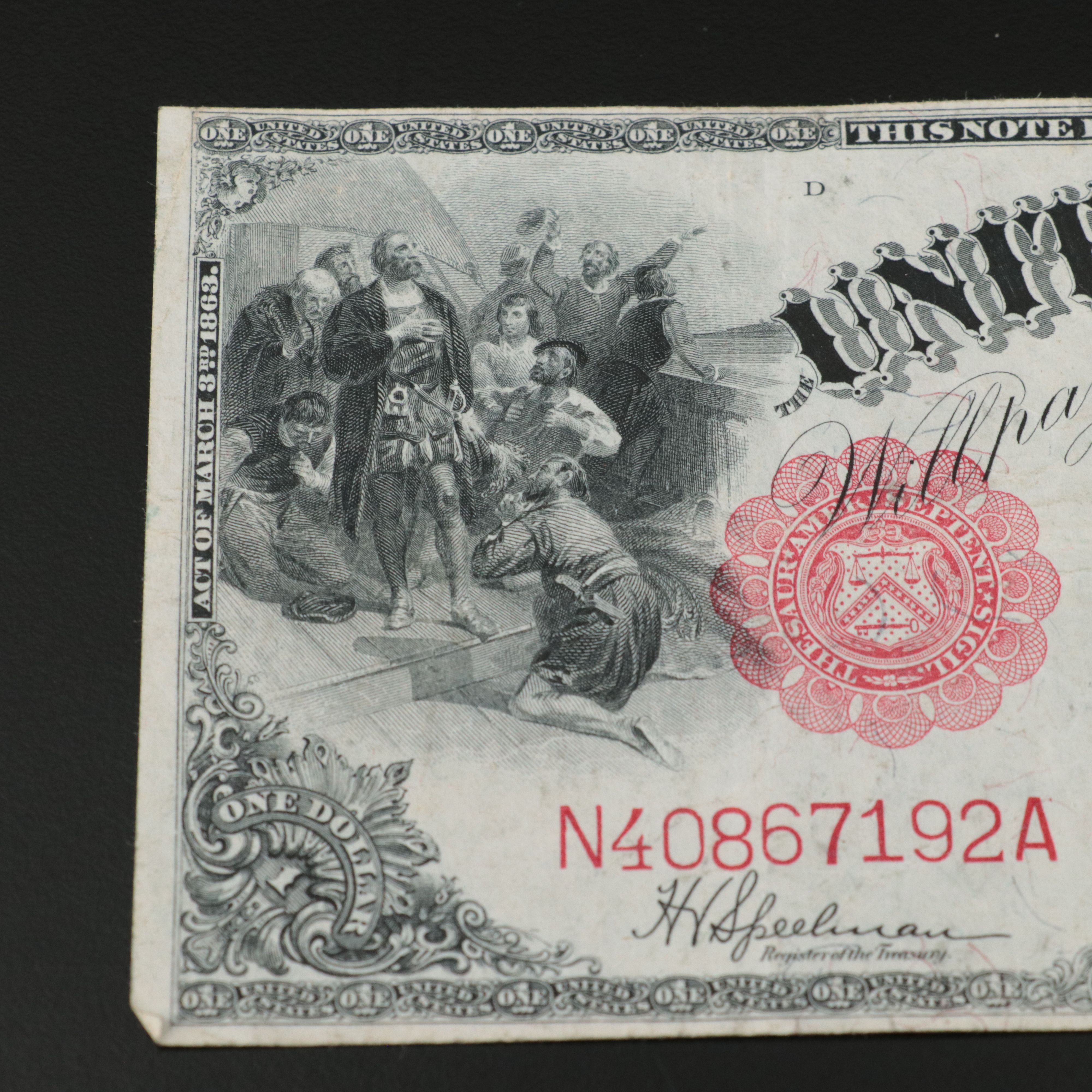 U.S. 1917 One Dollar Legal Tender Note